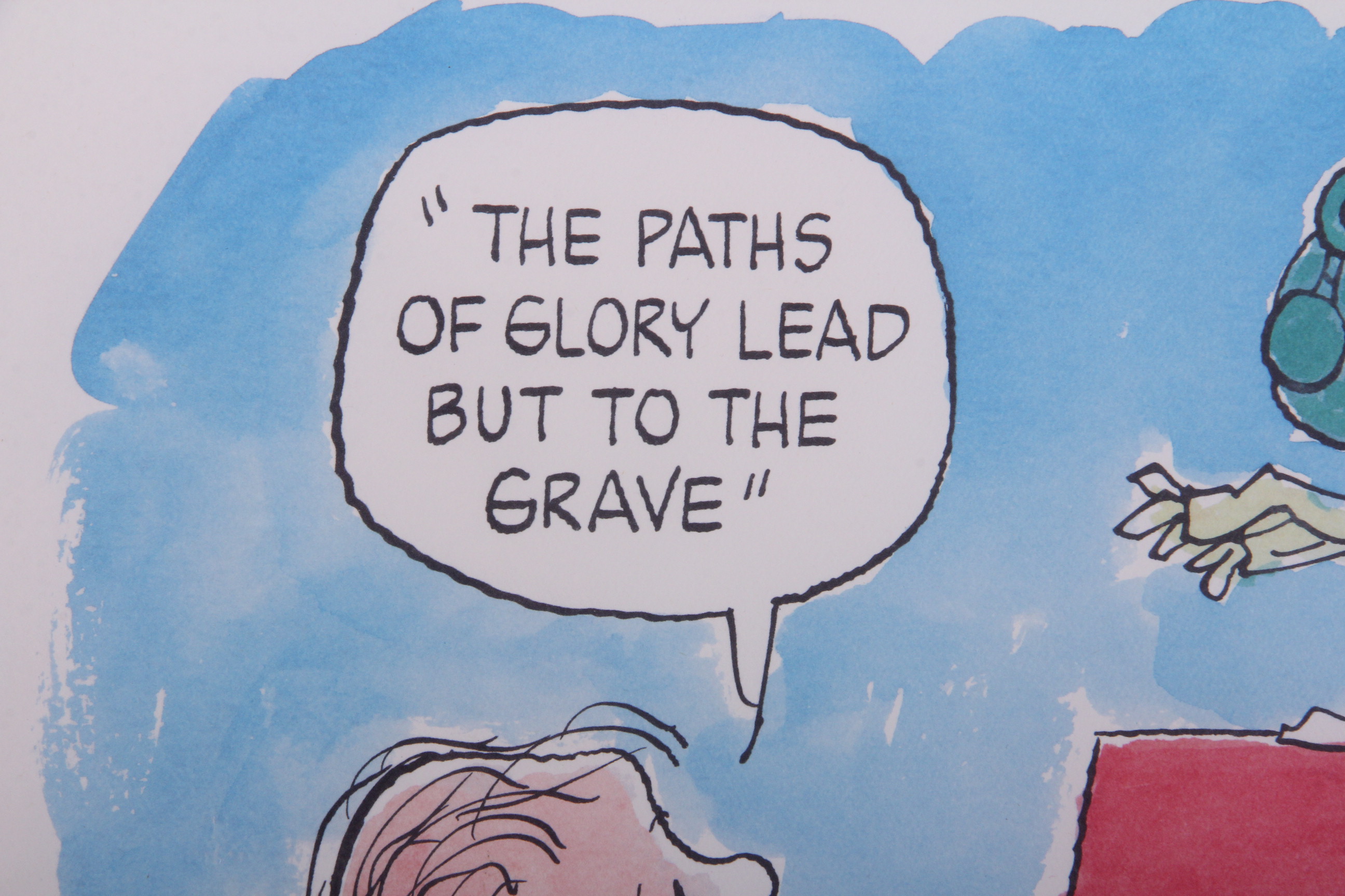 Limited Edition Signed Charles Schulz Lithograph "Flying Ace"