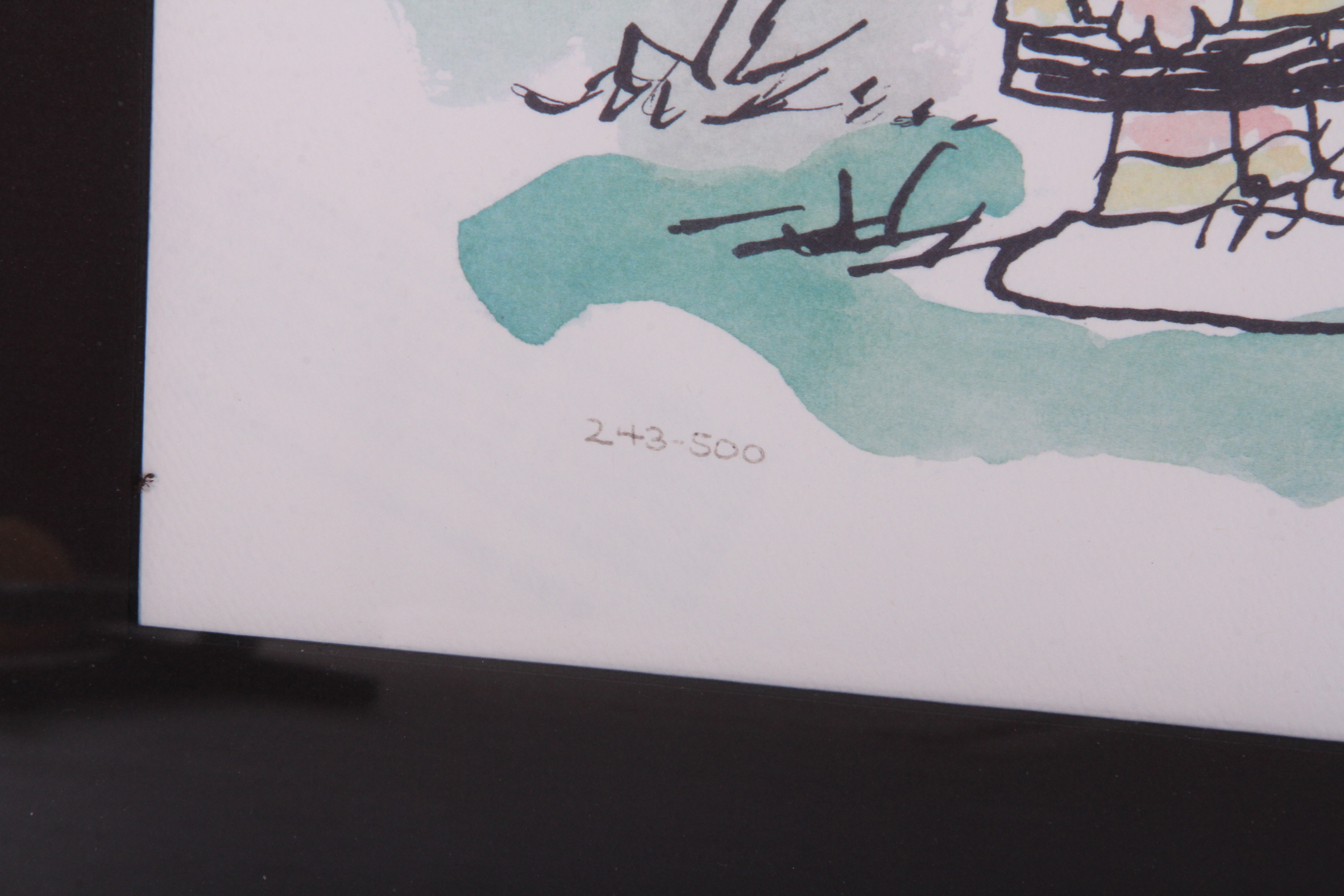 Limited Edition Signed Charles Schulz Lithograph "Flying Ace"