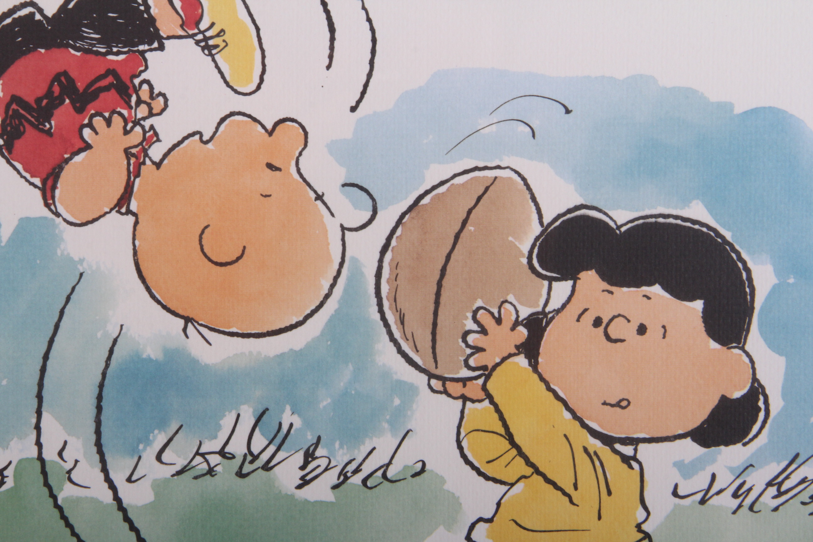 Signed Limited Edition Charles Schulz Lithograph "Augh.."