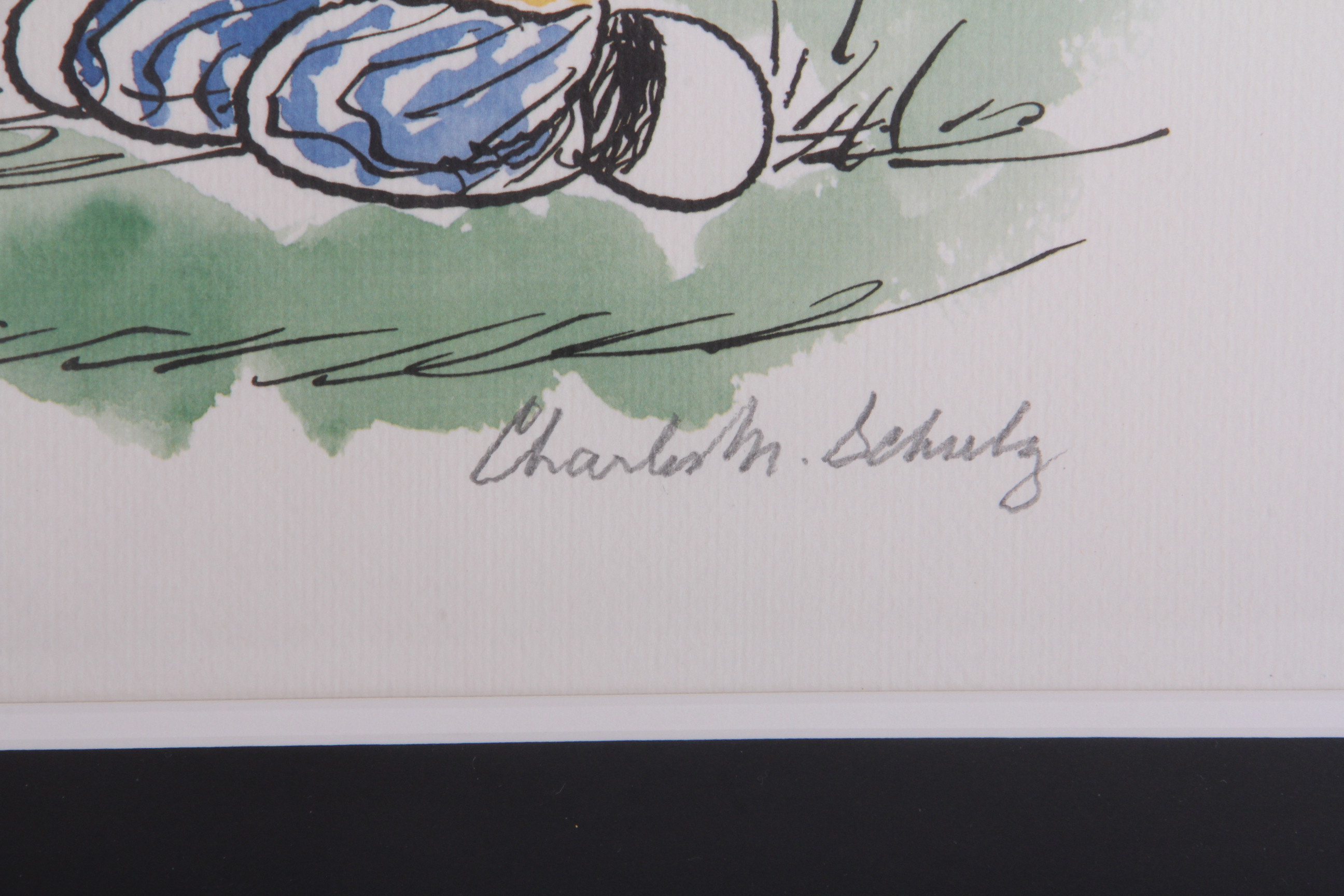 Signed Limited Edition Charles Schulz Lithograph "Augh.."