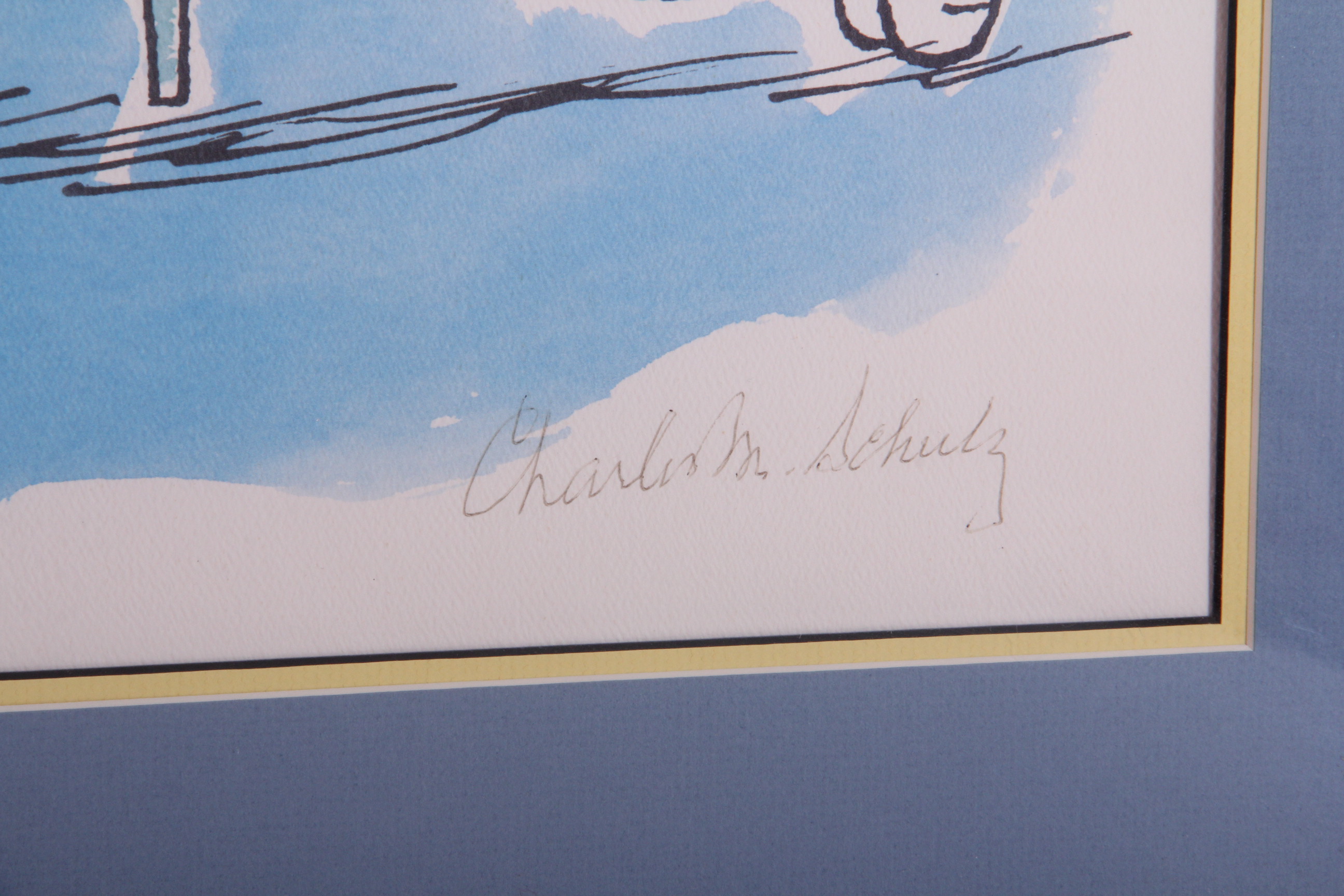 Limited Edition Signed Charles Schulz Lithograph "Sonata"