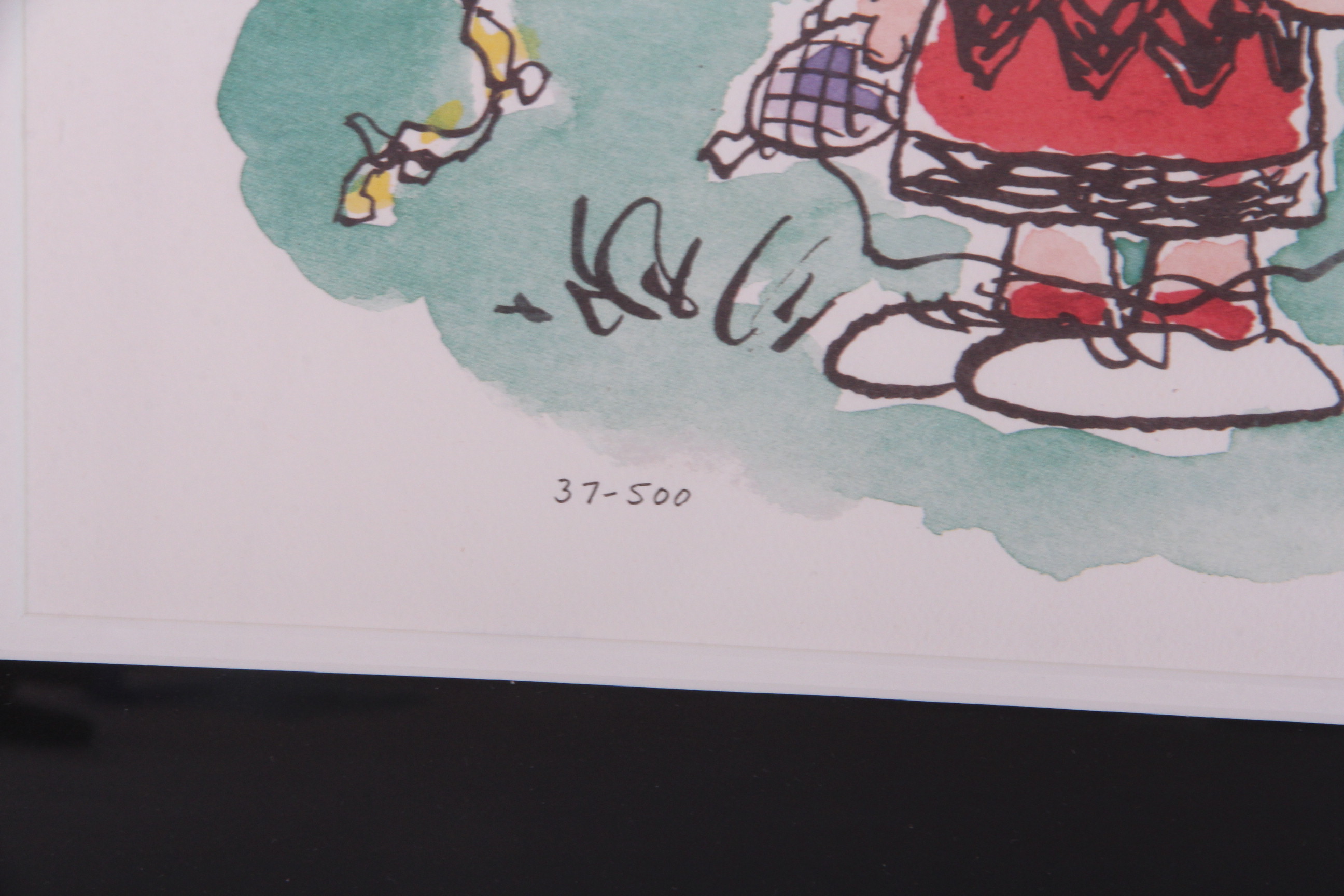 Signed Limited Edition Charles Schulz Lithograph "Good Grief"