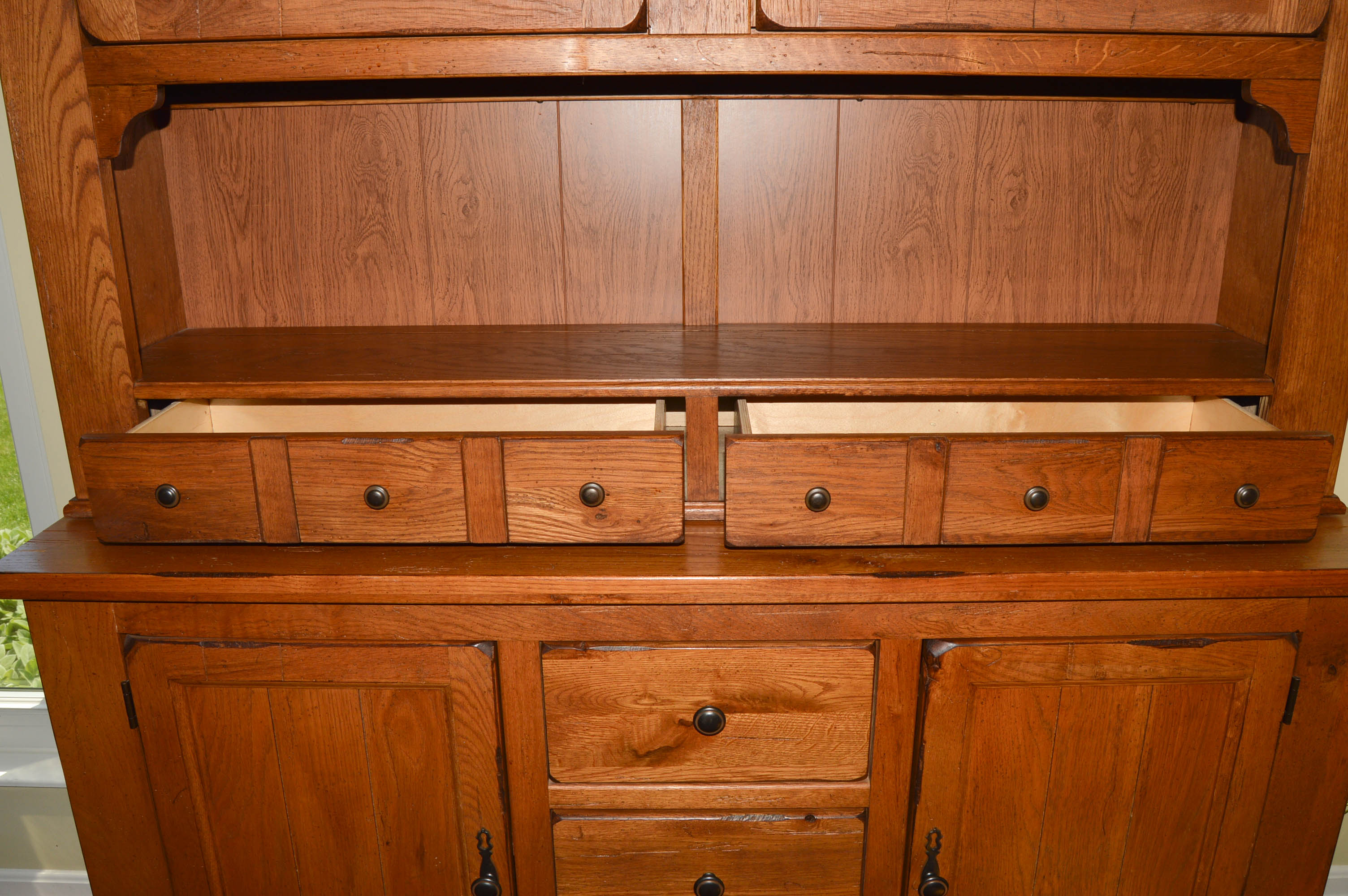 Attic Heirlooms by Broyhill Oak Hutch