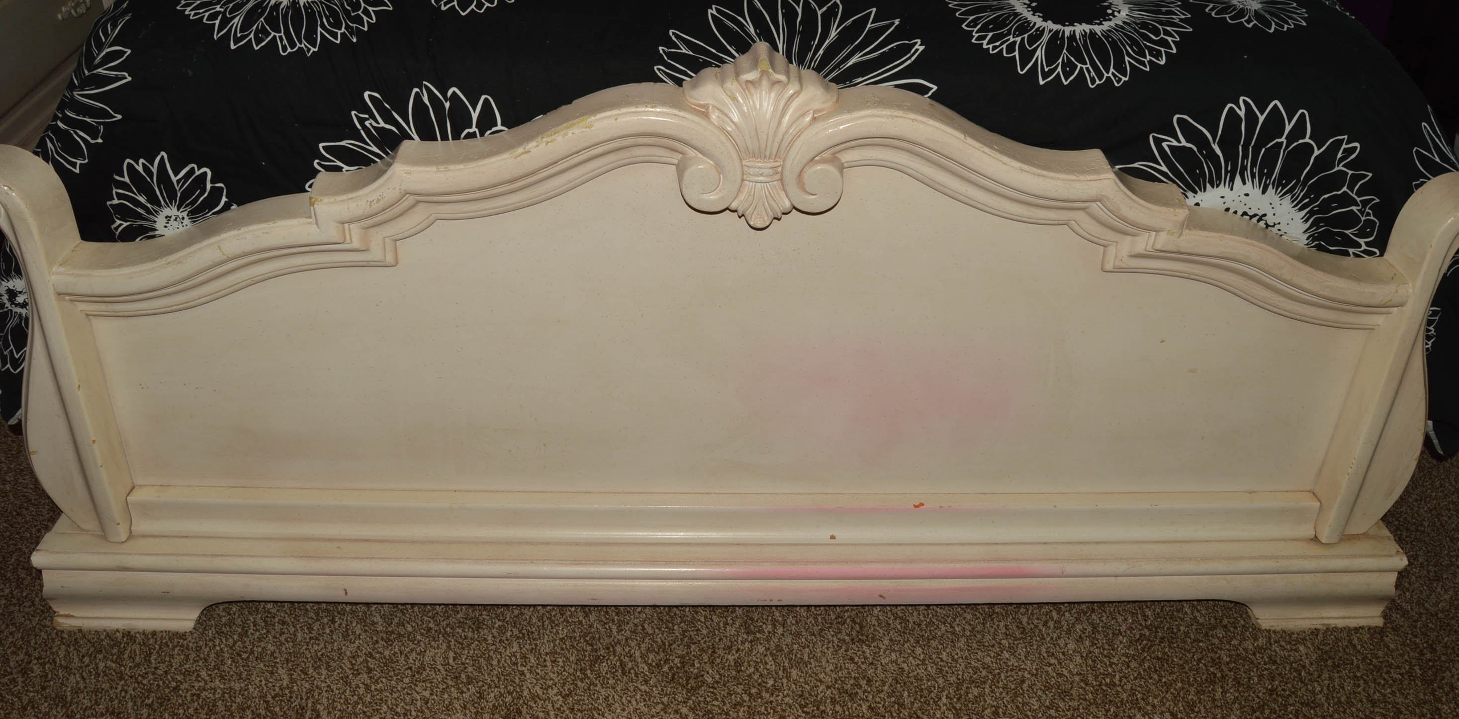 French Provincial Queen Bed Frame and Nightstand