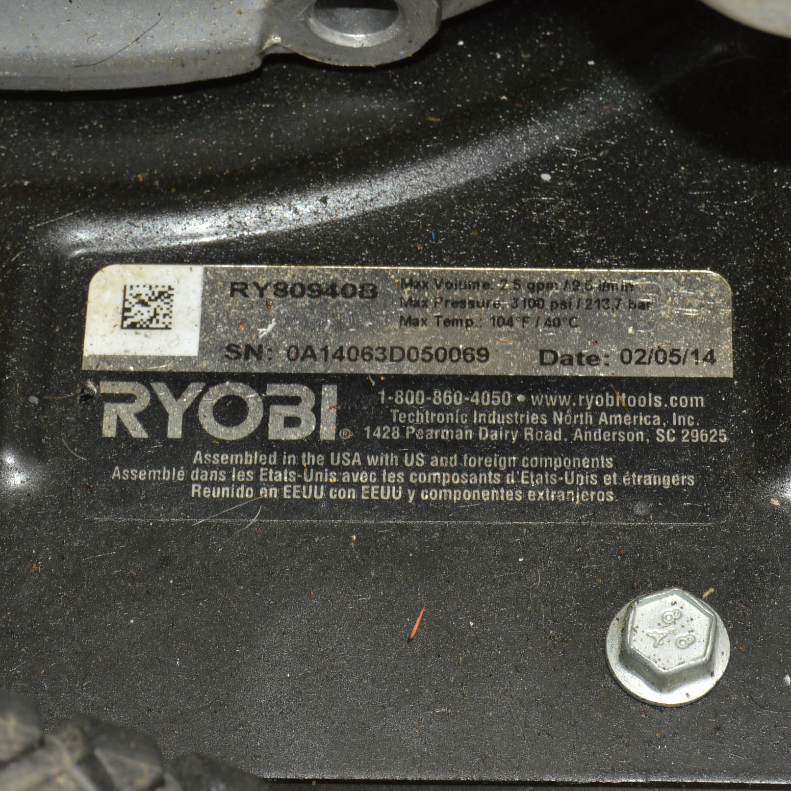 Ryobi 3100PSI Pressure Washer