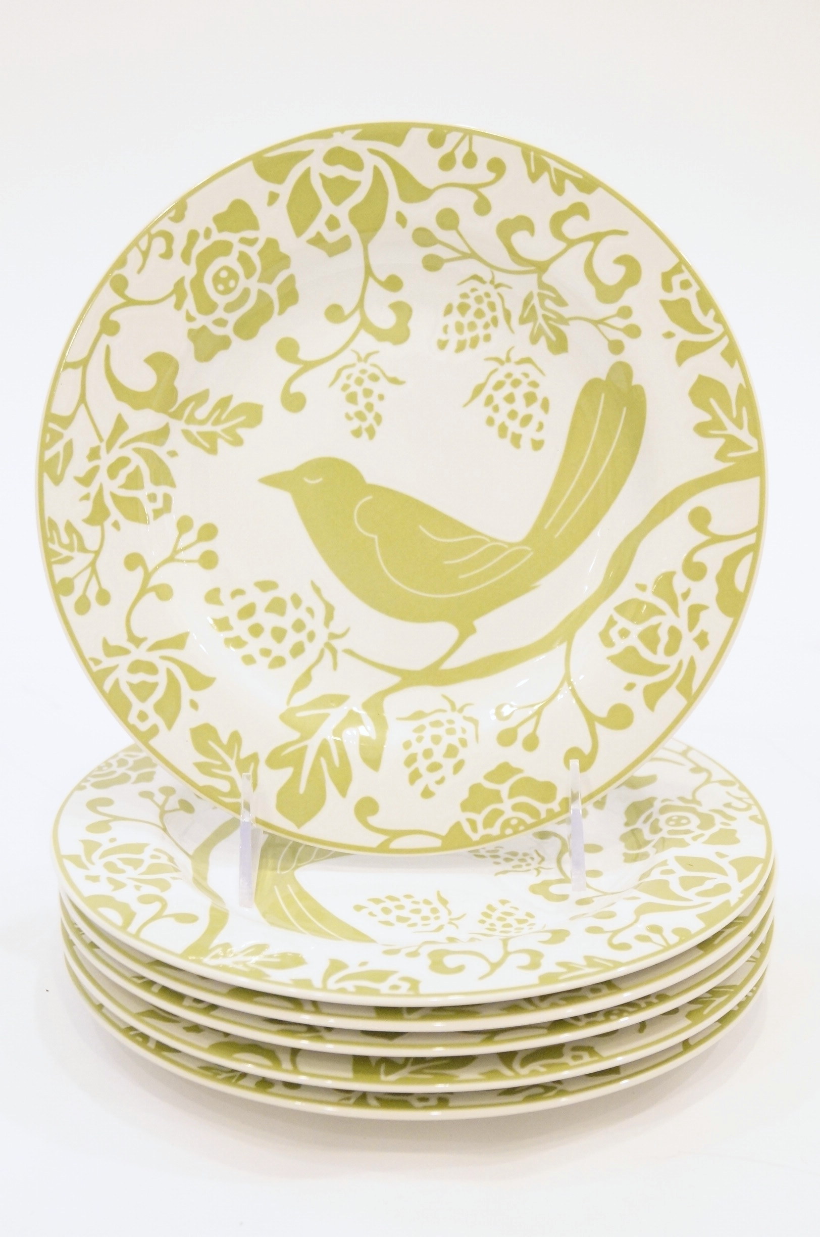 Six Pier 1 Bird Themed Plates