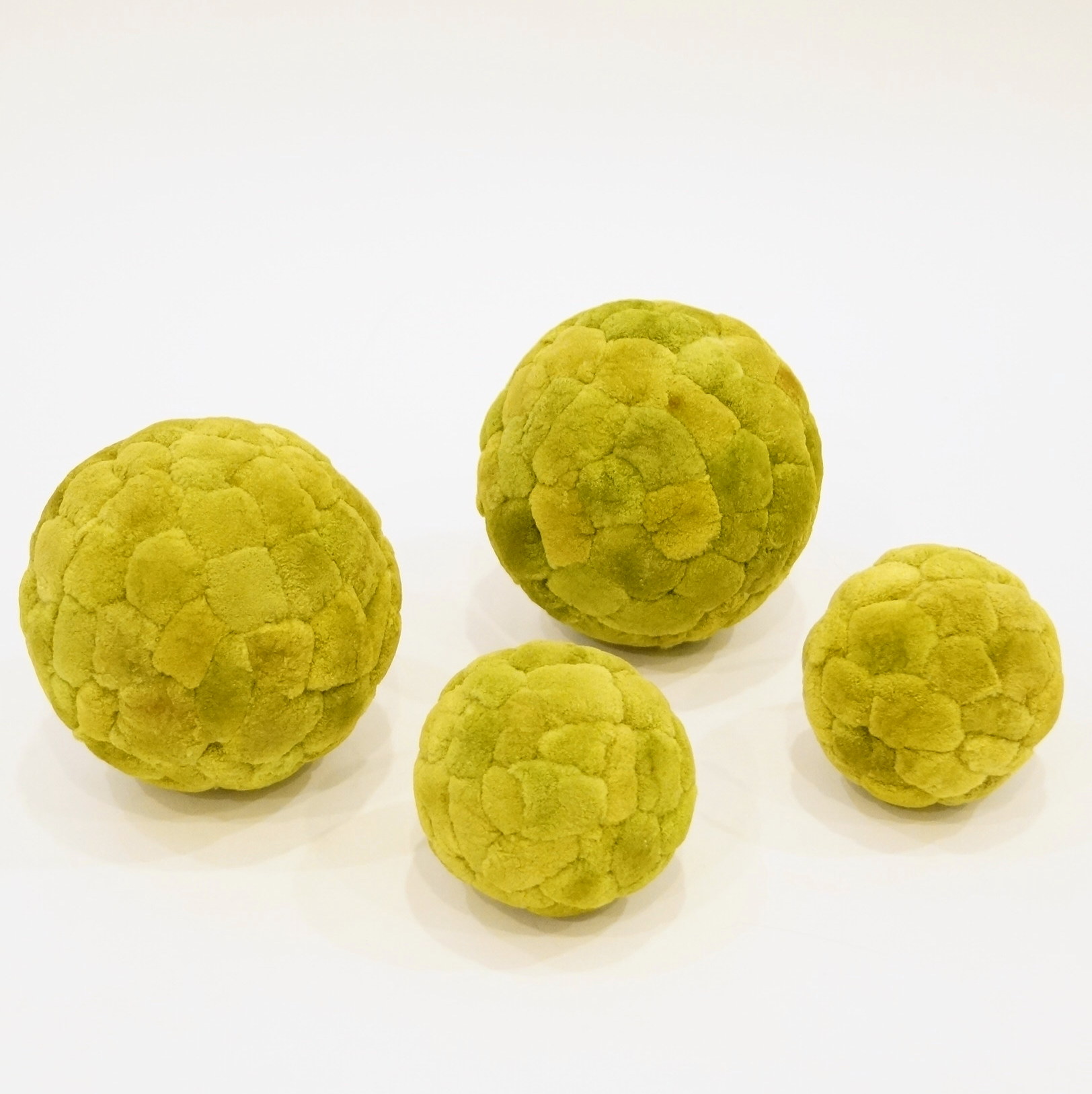 Four Faux Peat Moss Spheres