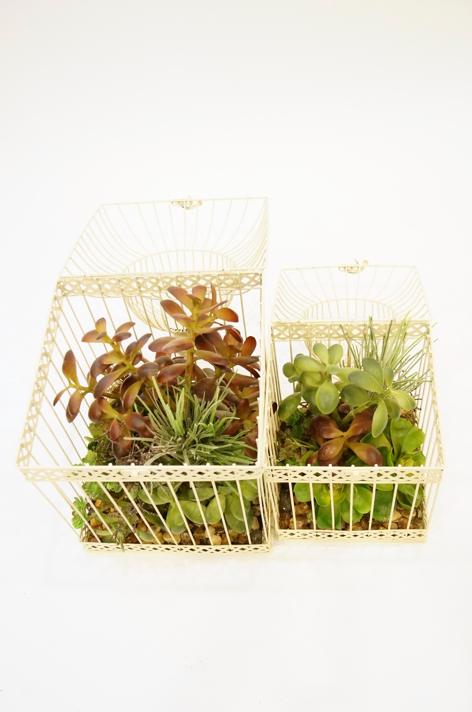 Pair of Birdhouses with Greenery