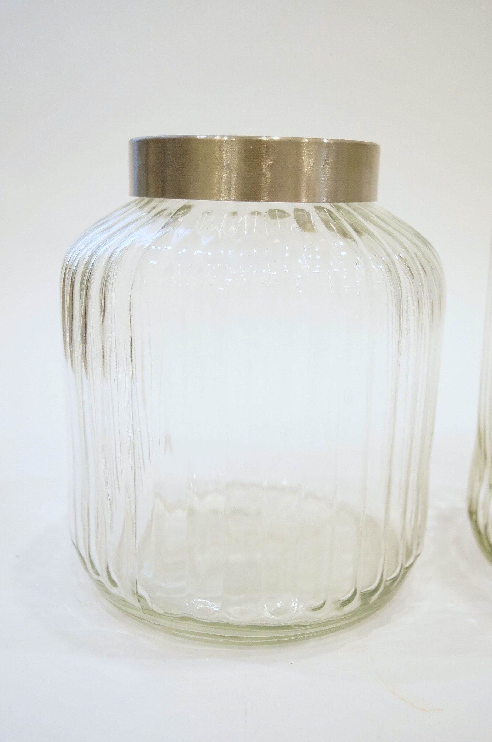 Trio of Glass Canisters