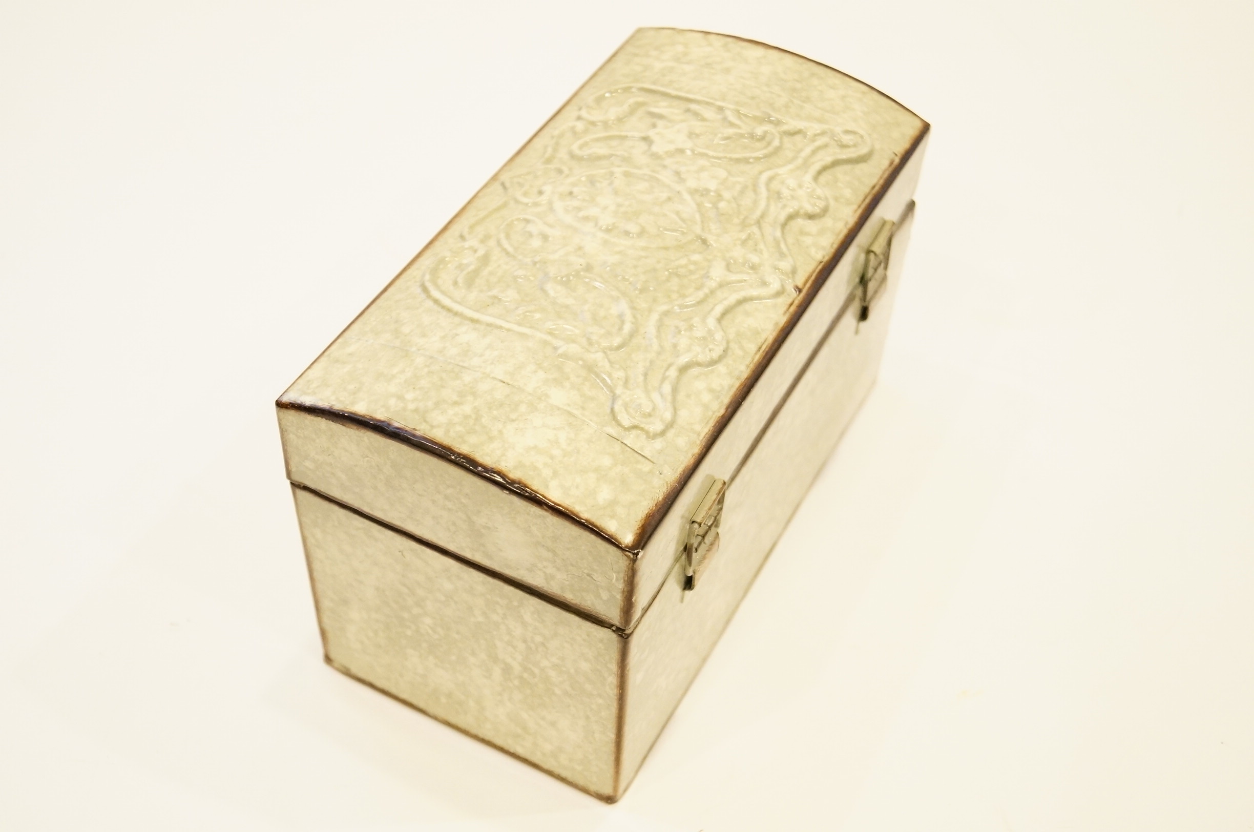 Decorative Metal Box and Faux Succulents