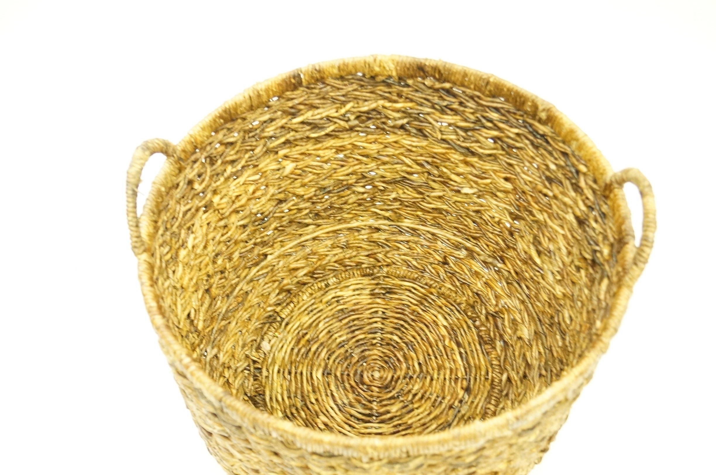 Large Woven Laundry Basket and Towels