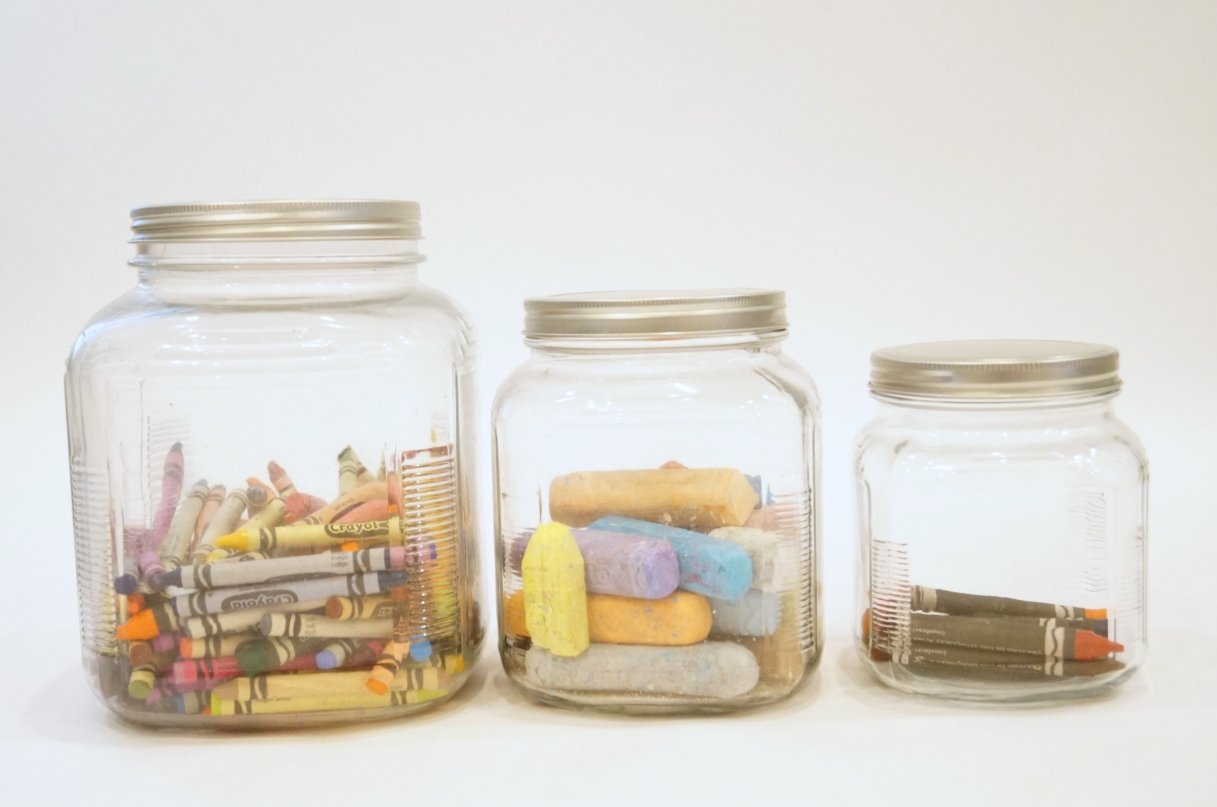 Set of Three Jars With Lids