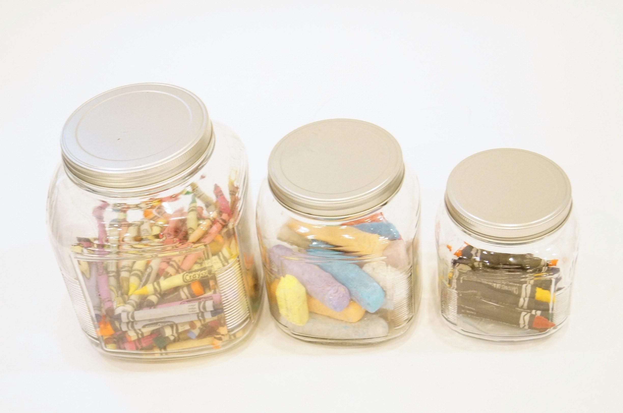 Set of Three Jars With Lids