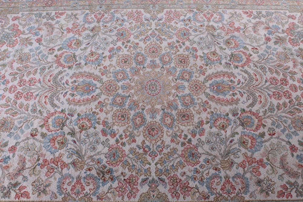 Karastan Wool Kirman Area Rug with Rug Pad