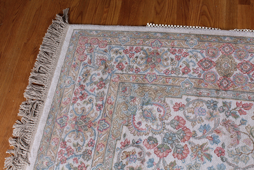 Karastan Wool Kirman Area Rug with Rug Pad