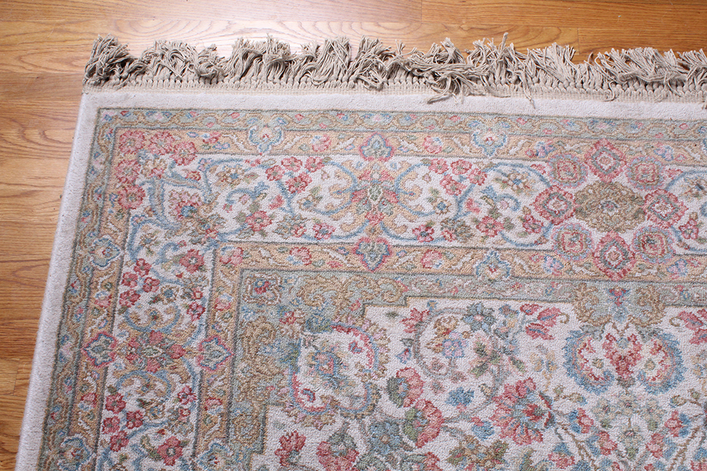 Karastan Wool Kirman Area Rug with Rug Pad