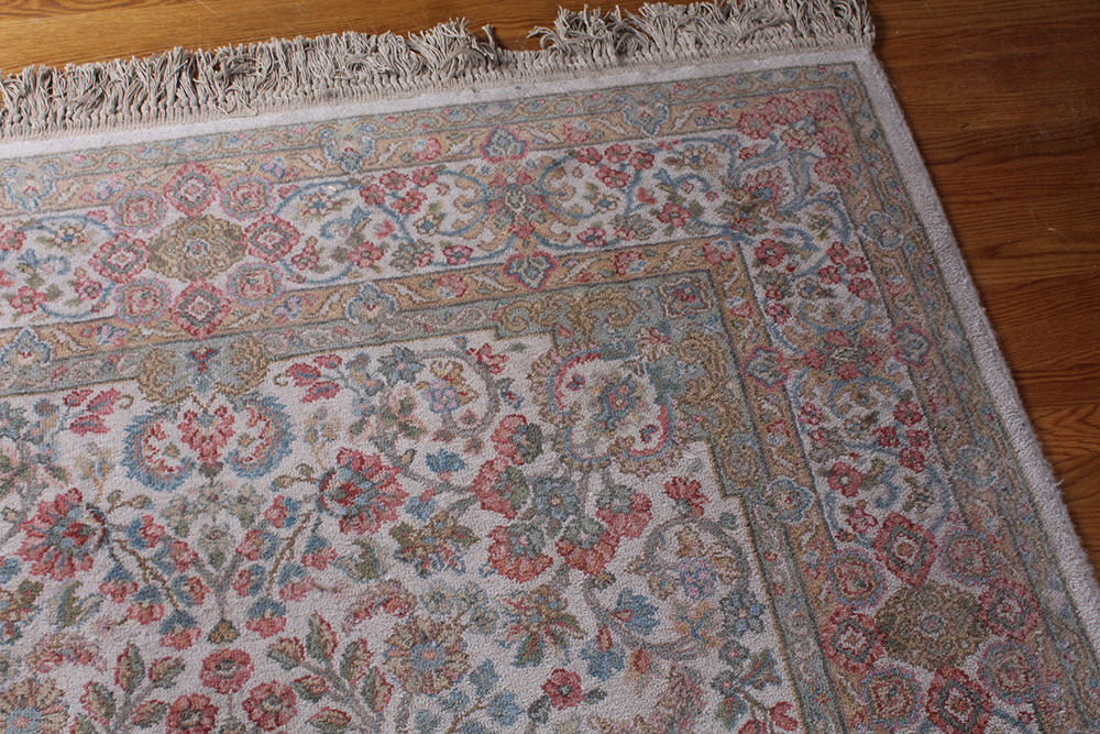 Karastan Wool Kirman Area Rug with Rug Pad