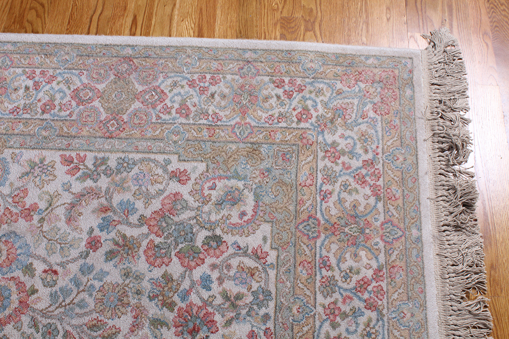 Karastan Wool Kirman Area Rug with Rug Pad