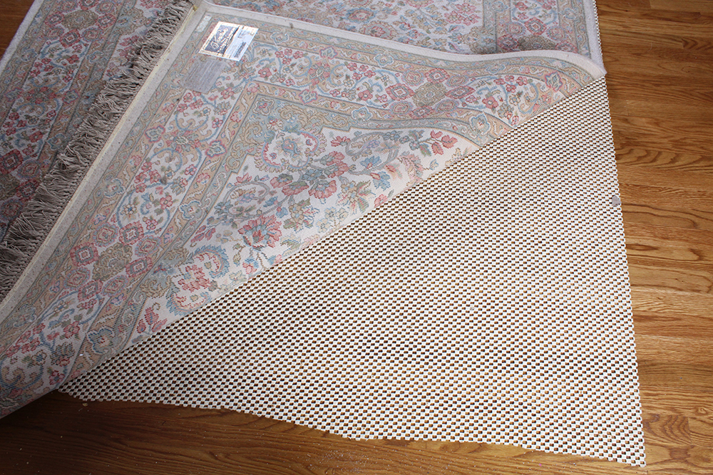 Karastan Wool Kirman Area Rug with Rug Pad