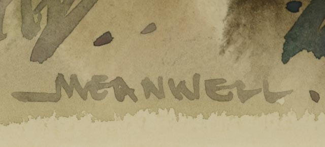 Jack Meanwell Original Watercolor "Landscape"