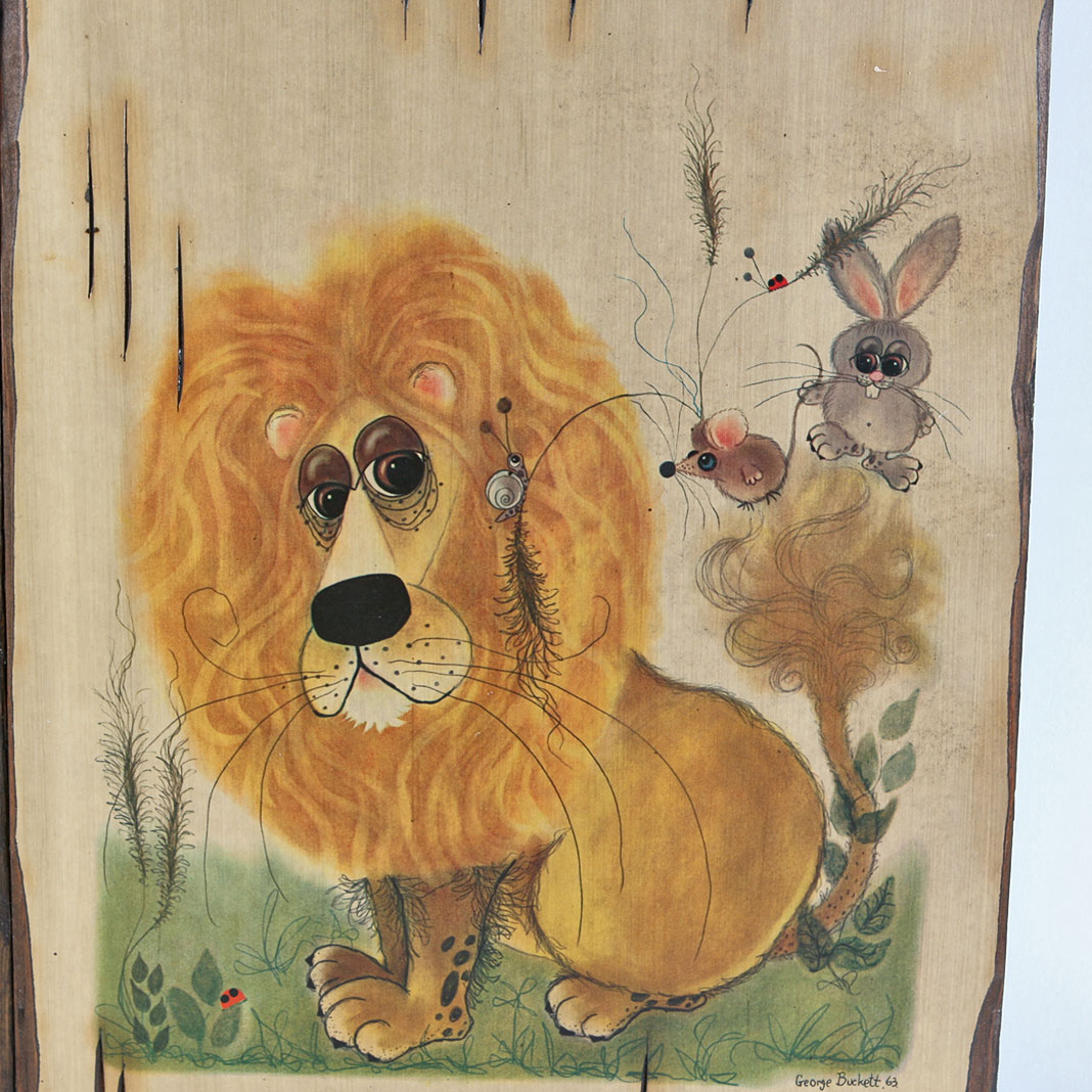 Vintage Whimsical Animal Lithographs after Children's Artist George Buckett