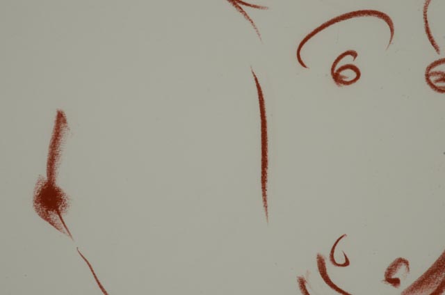 Reuben Nakian Conté Crayon Sketch of Nude Woman and Bull