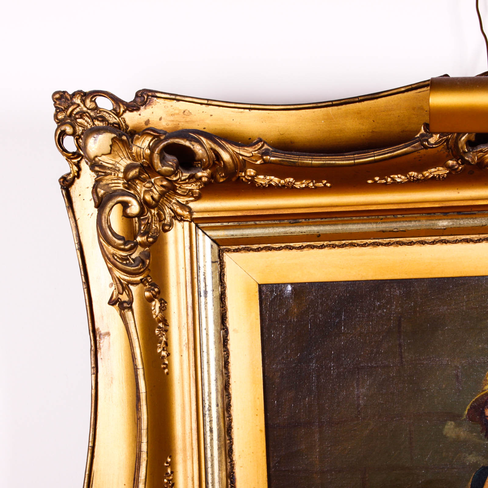 Oil Painting on Canvas of a Young Man with Newspaper