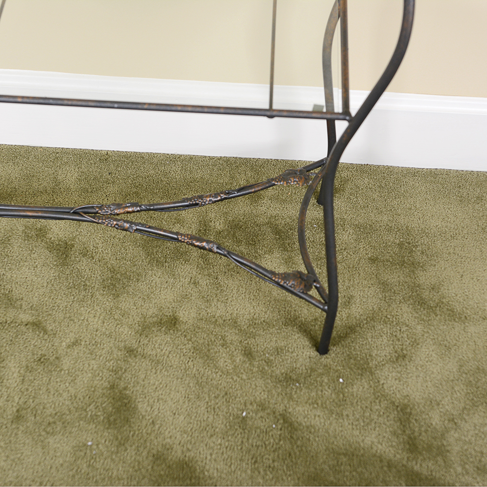 Glass and Metal Two Tiered Serving Station