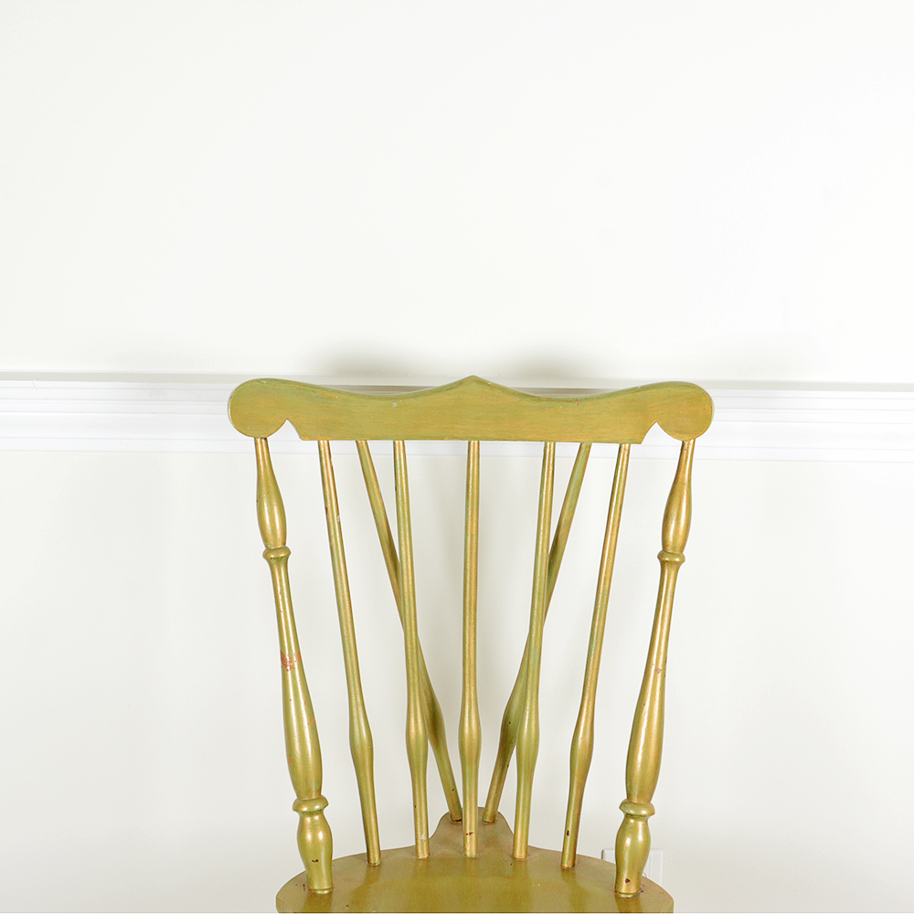 Vintage Painted Brace Back Side Chair