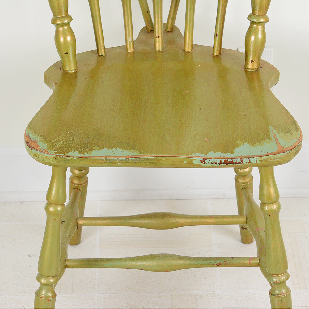 Vintage Painted Brace Back Side Chair