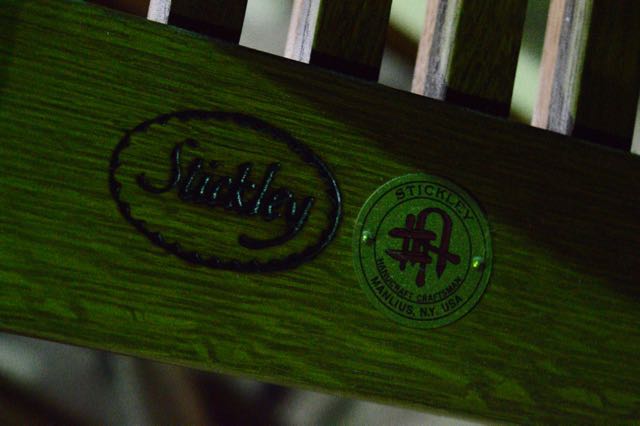 Stickley Tiger Oak Wood Framed Modern Sofa