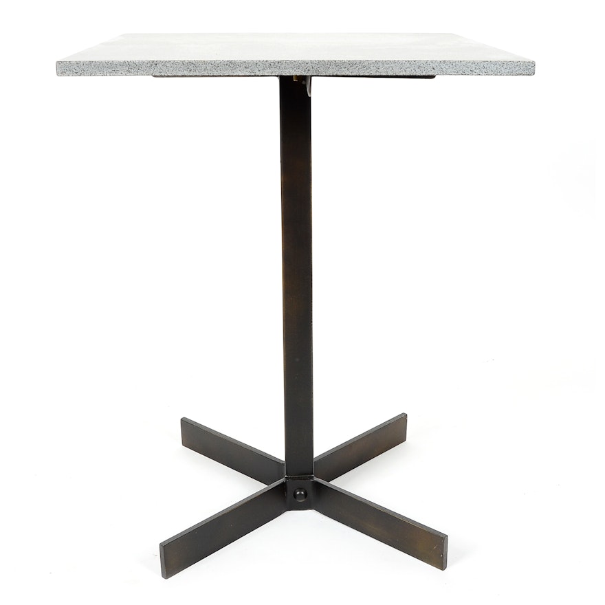 Stone and Metal Side Table by Noir