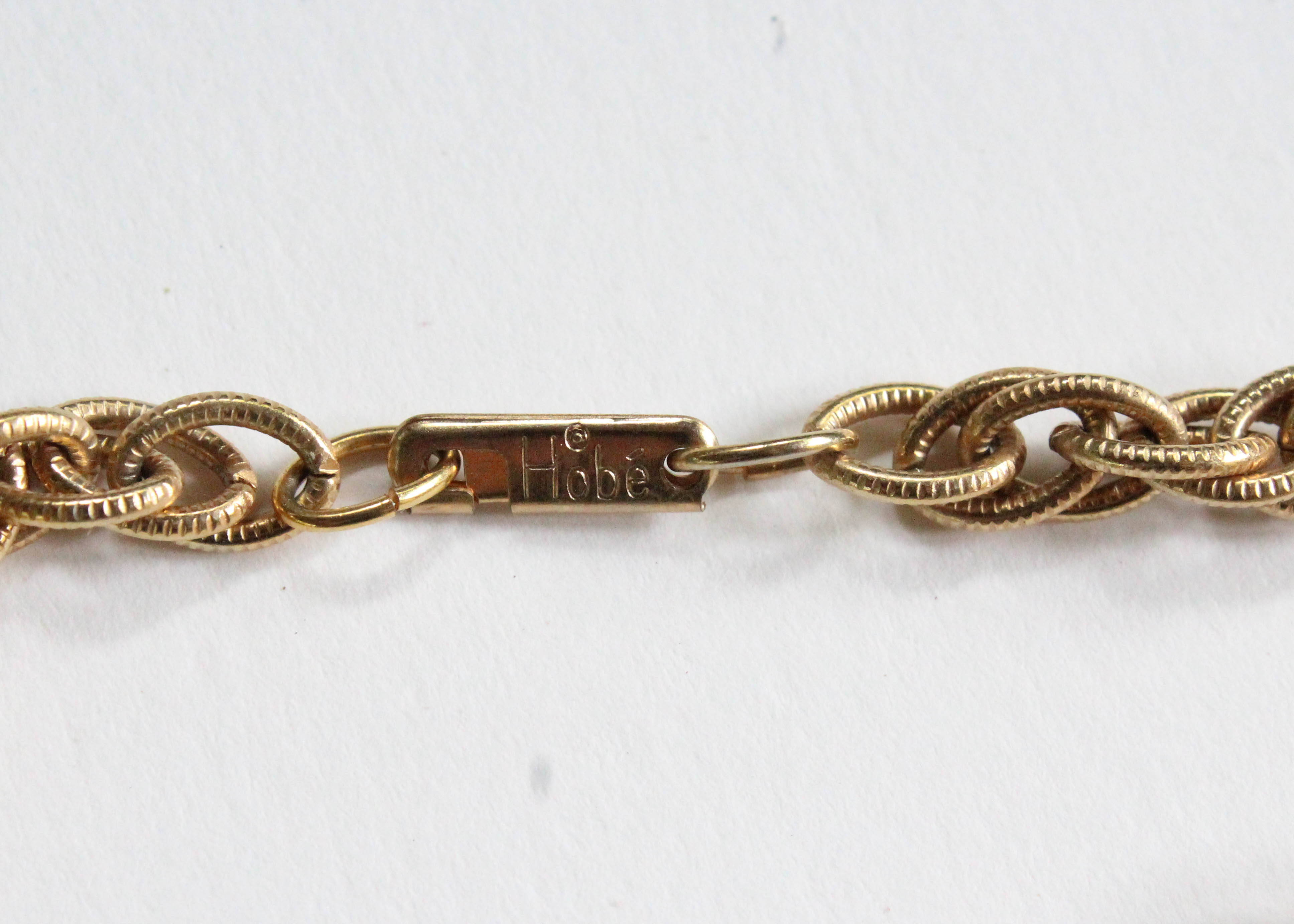 Vintage Hobé Necklace with Cloisonné Pendant