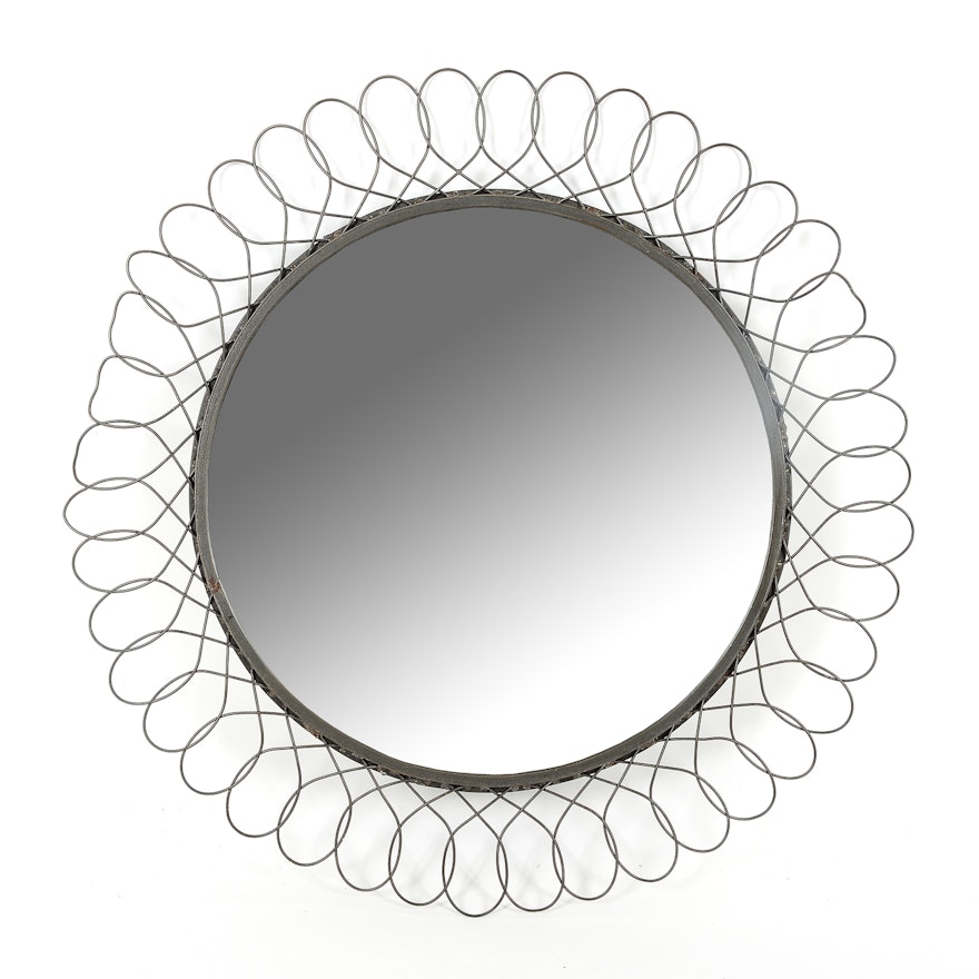 Circular Metal Accent Mirror