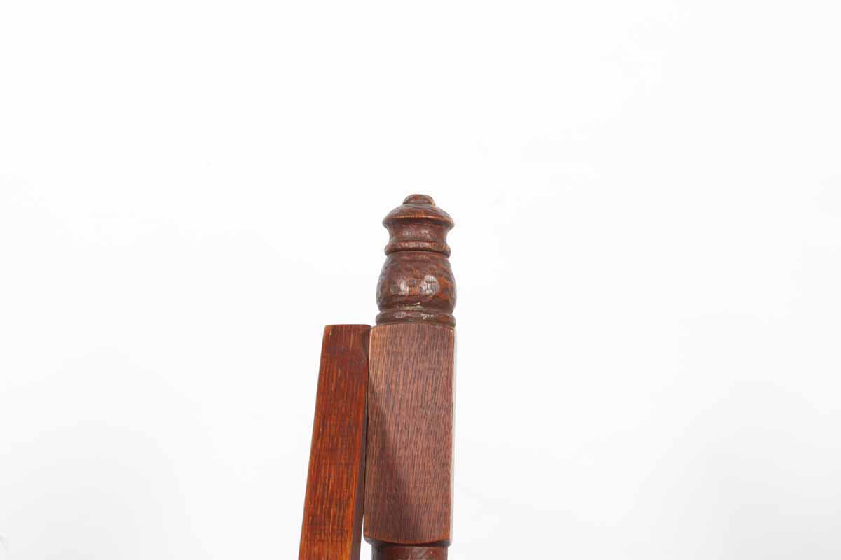 Antique Campaign War Chair with Cowhide Seat and Back