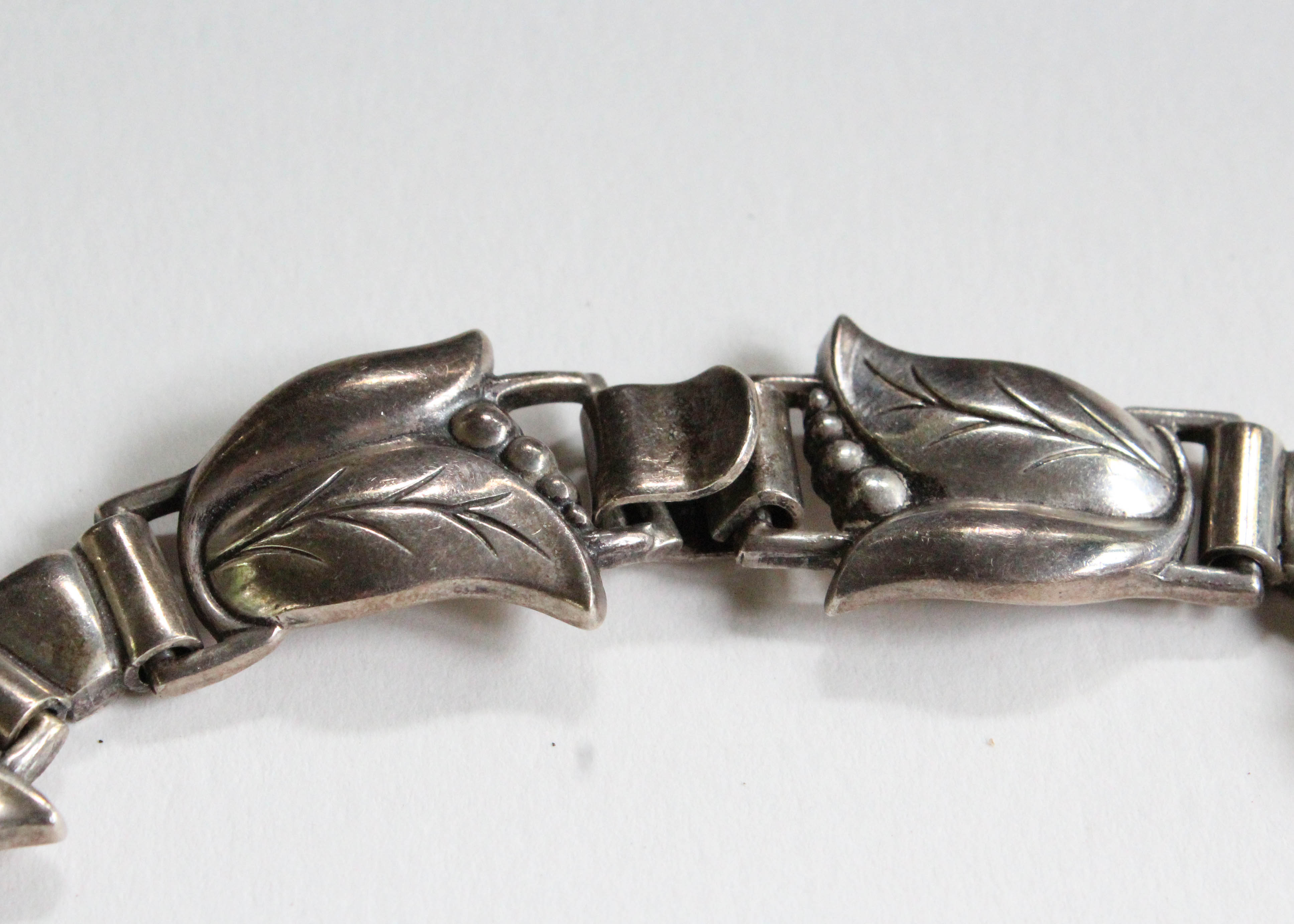 Vintage Alphonse La Paglia Art Deco Sterling Silver Necklace and Earring Set