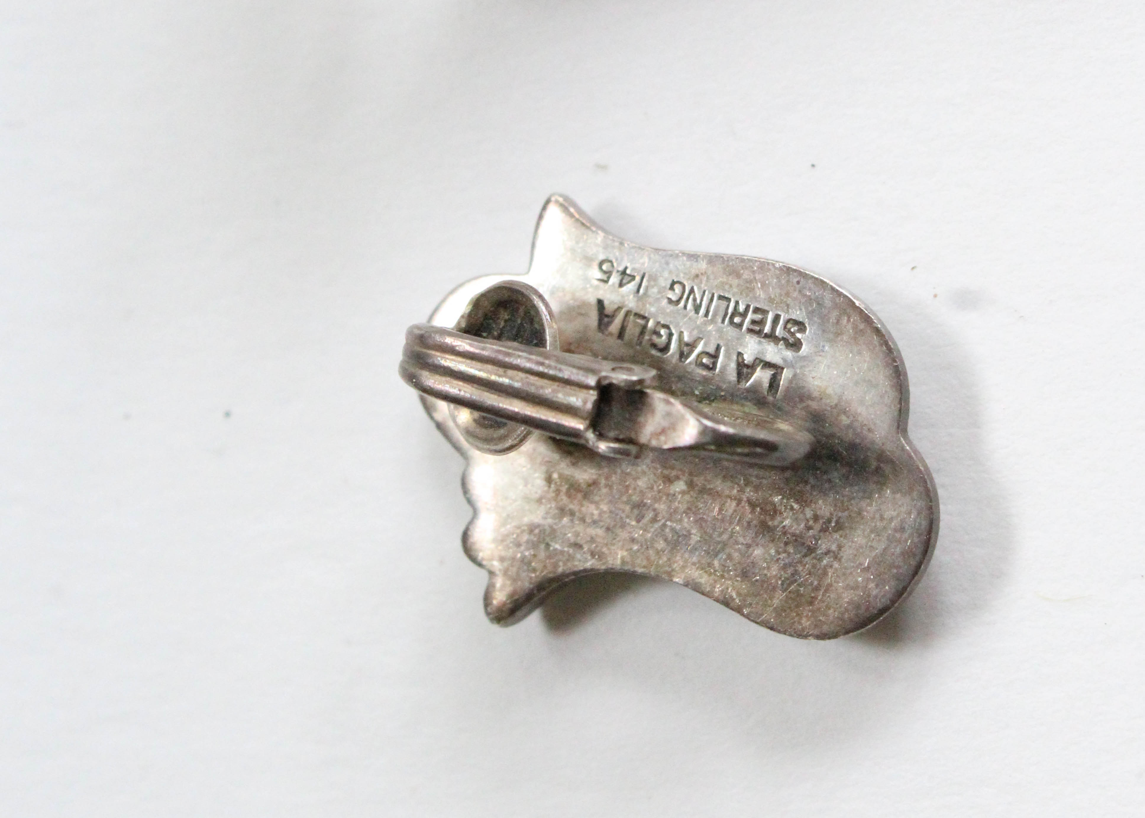 Vintage Alphonse La Paglia Art Deco Sterling Silver Necklace and Earring Set