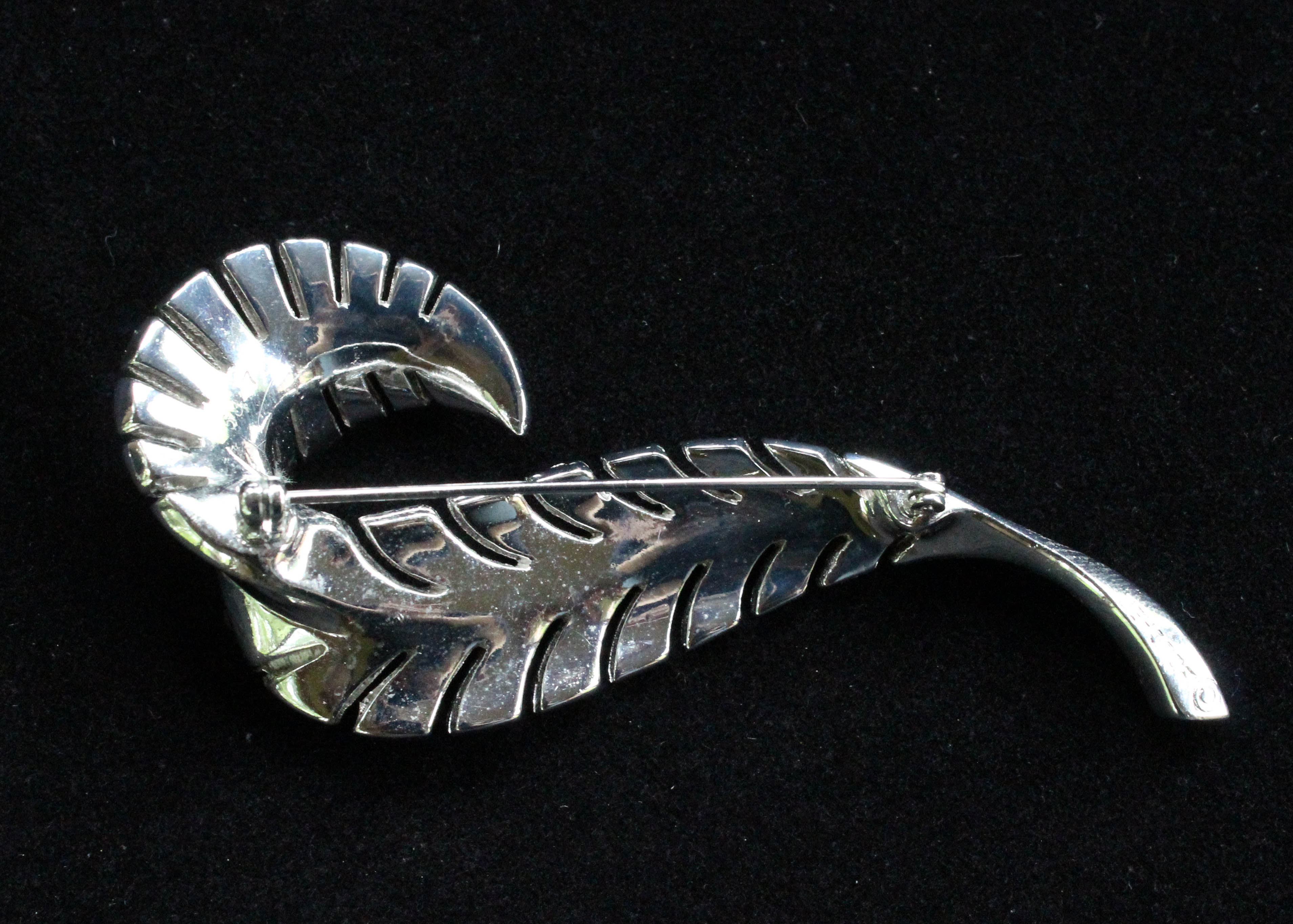 Pair of Vintage Pin with Crystal Rhinestones, Including Boucher