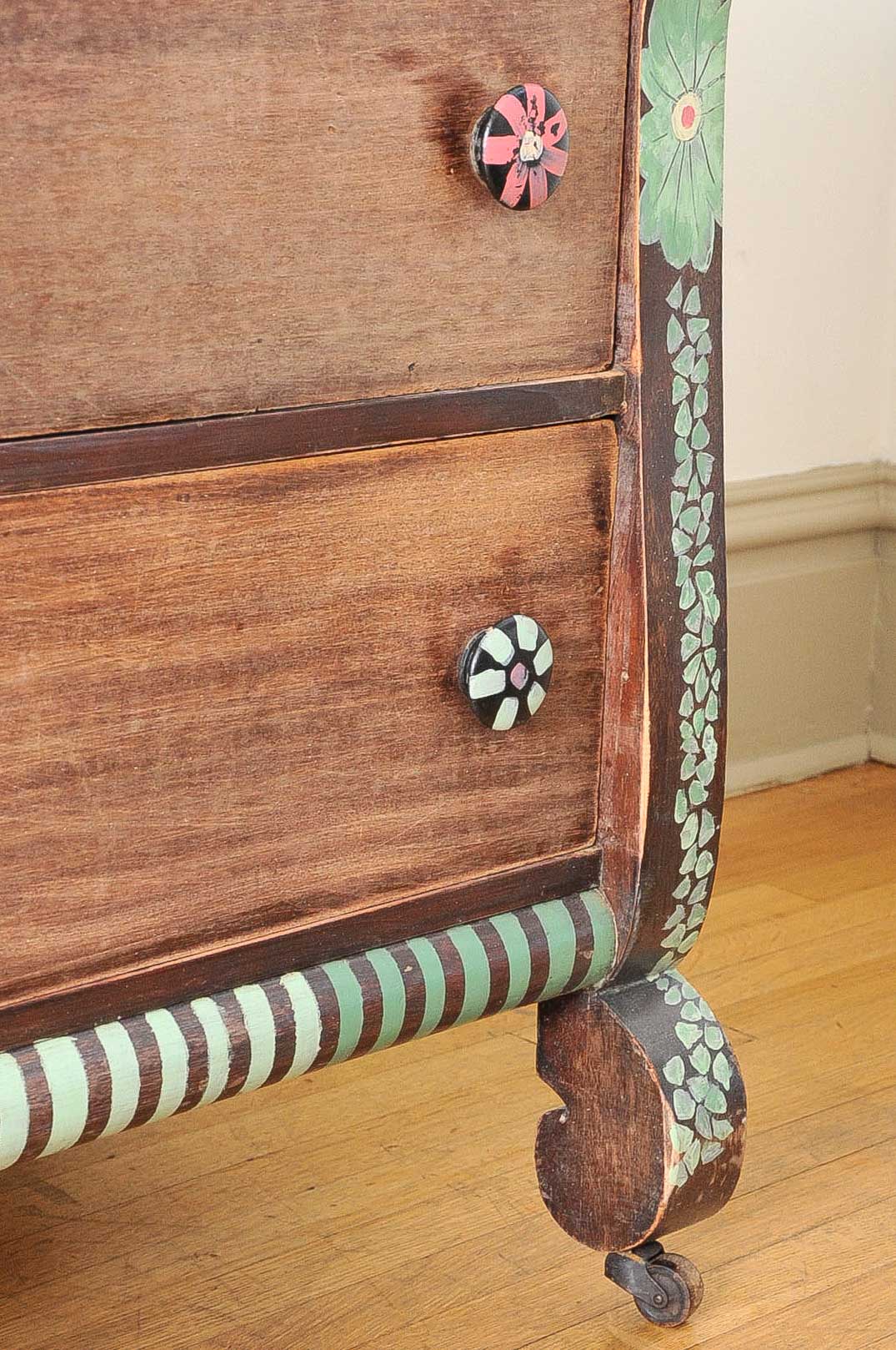 Painted Wood Chest of Drawers