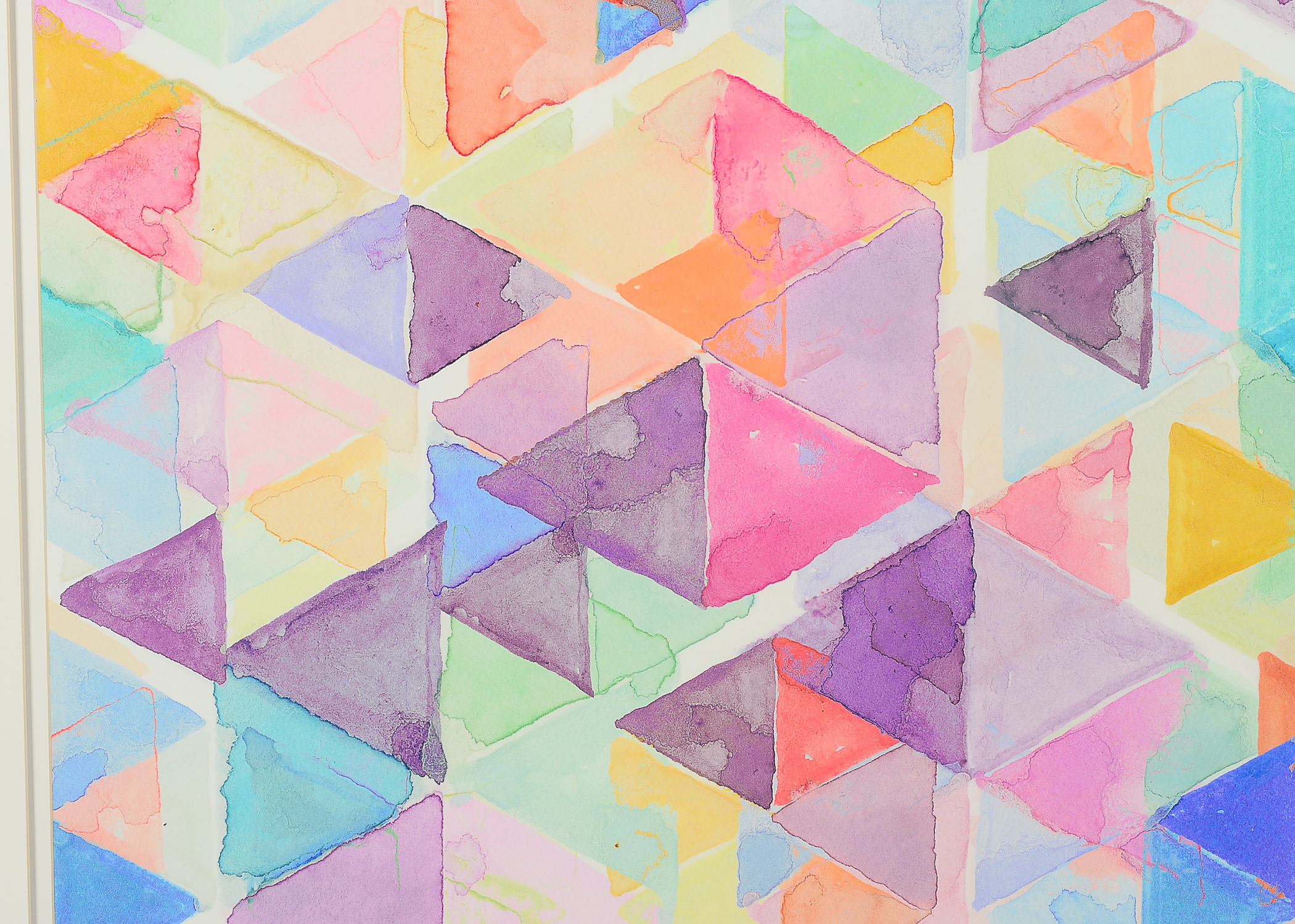 Geometric Watercolor on Paper