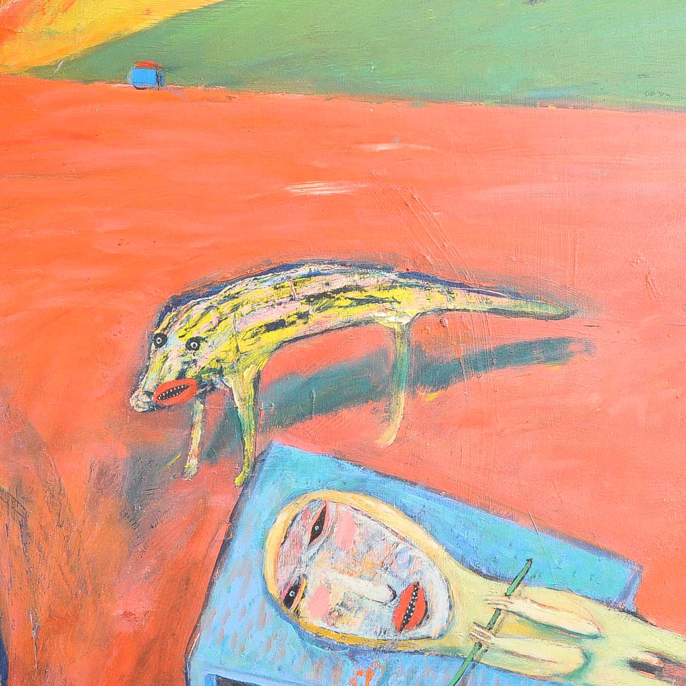 Kjell Erik Killi Olsen Acrylic on Wood with Paper Mache