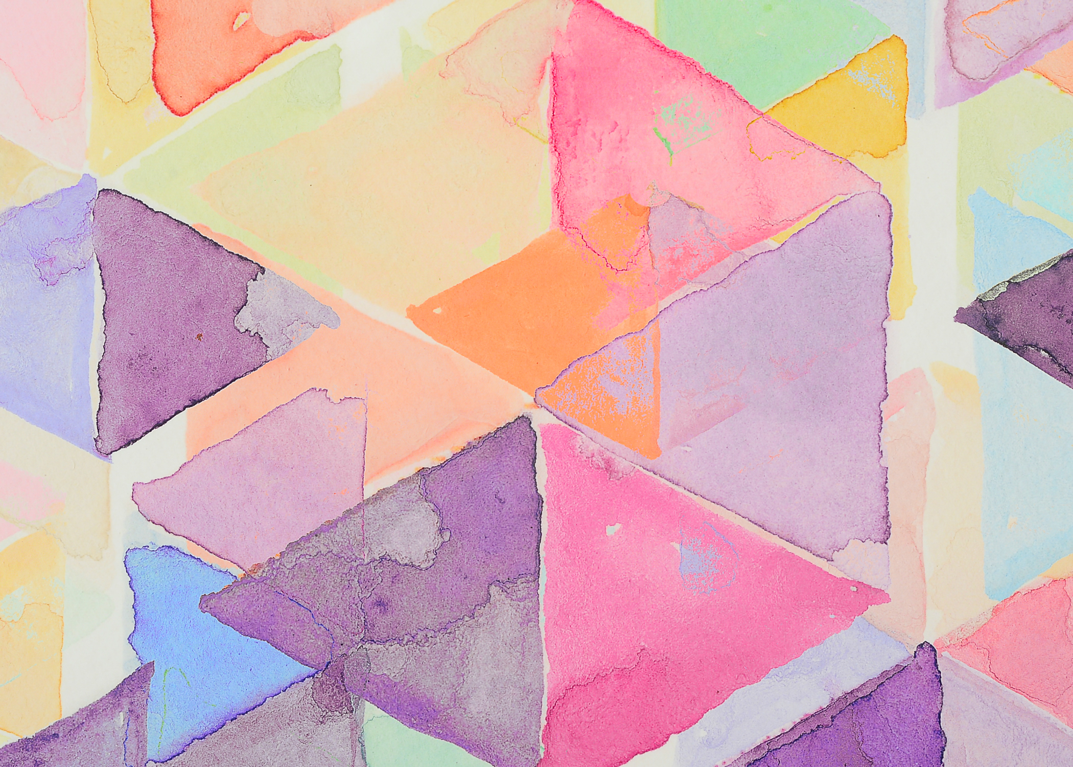 Geometric Watercolor on Paper