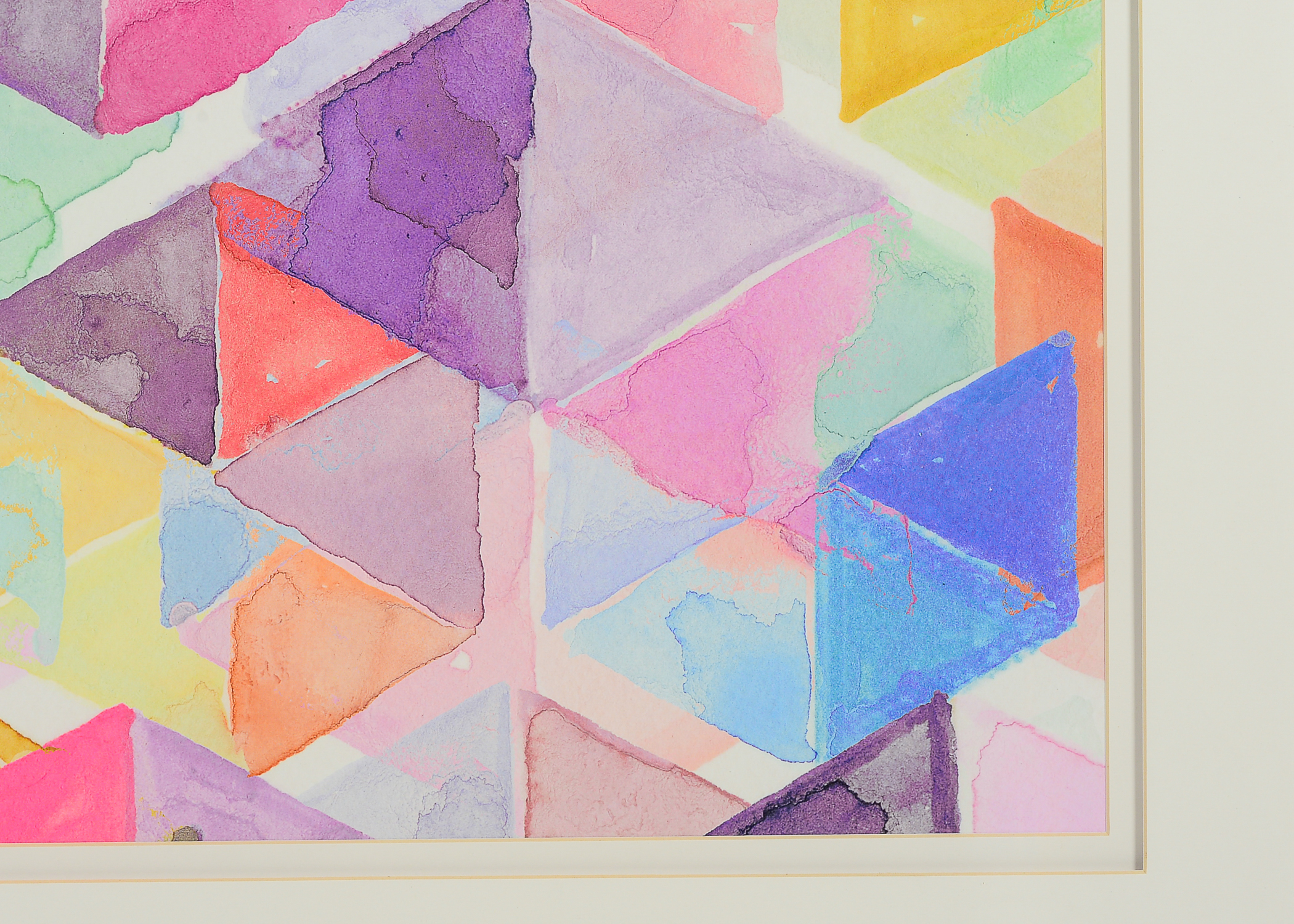 Geometric Watercolor on Paper