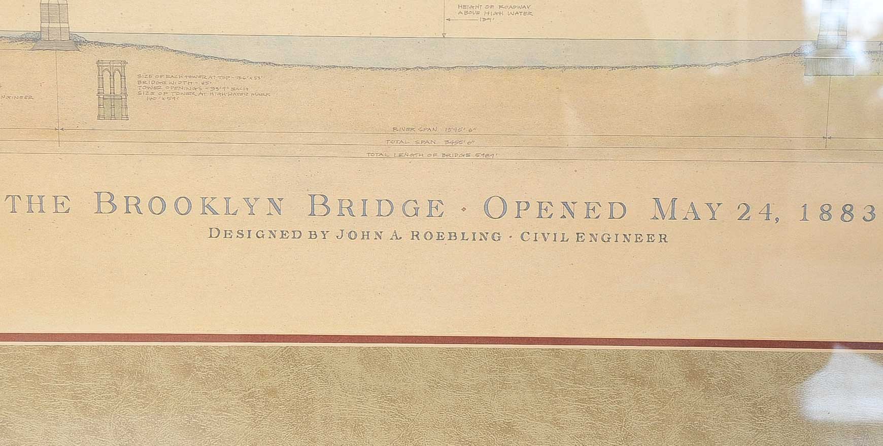 Brooklyn Bridge Blueprint Print