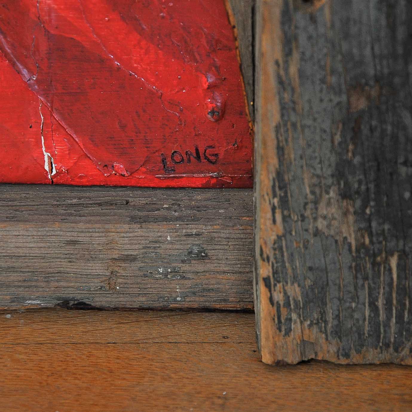 Original Warren Long Acrylic on Wood Painting of the Crucifixion