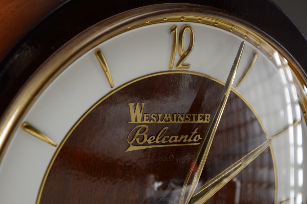 Vintage Art Deco Westminster Belcanto Hermle German Mantel Clock