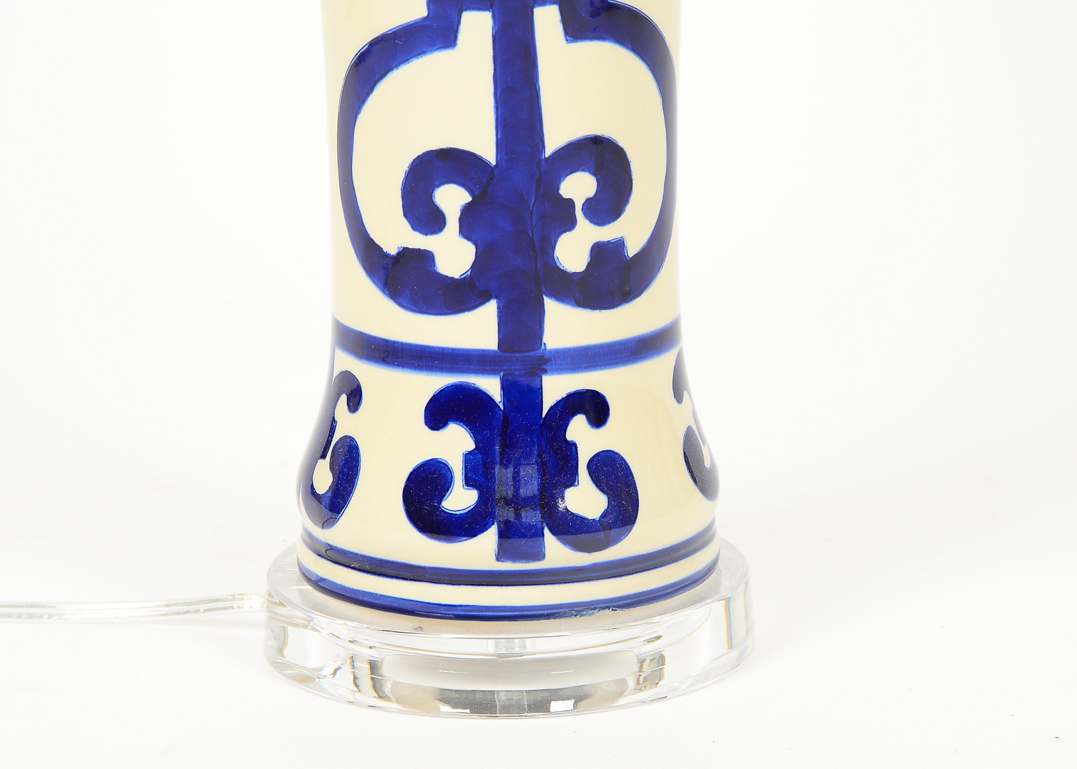 Pair of Blue and White Ceramic Table Lamps