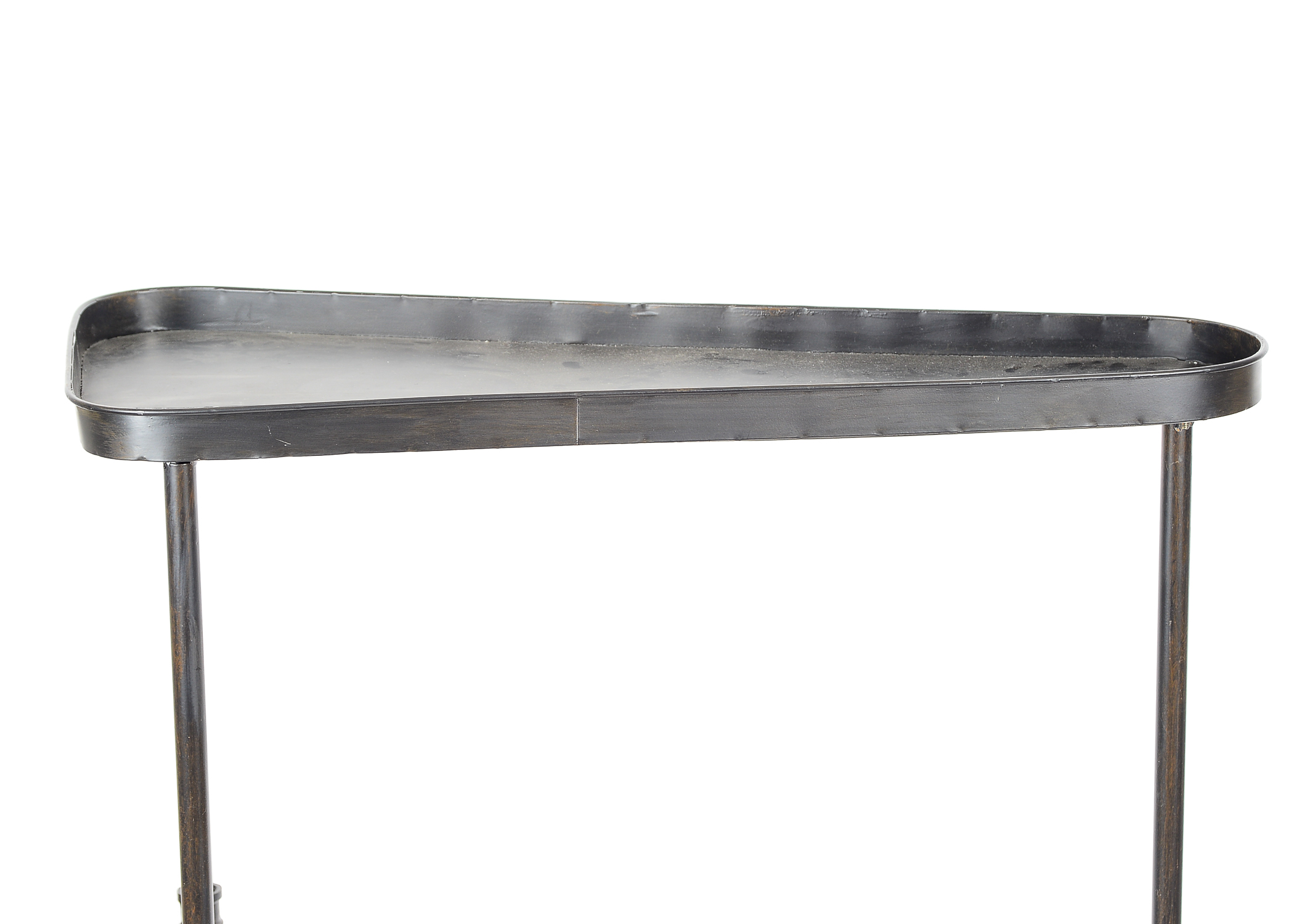 Trio of Triangular Metal Nesting Tables