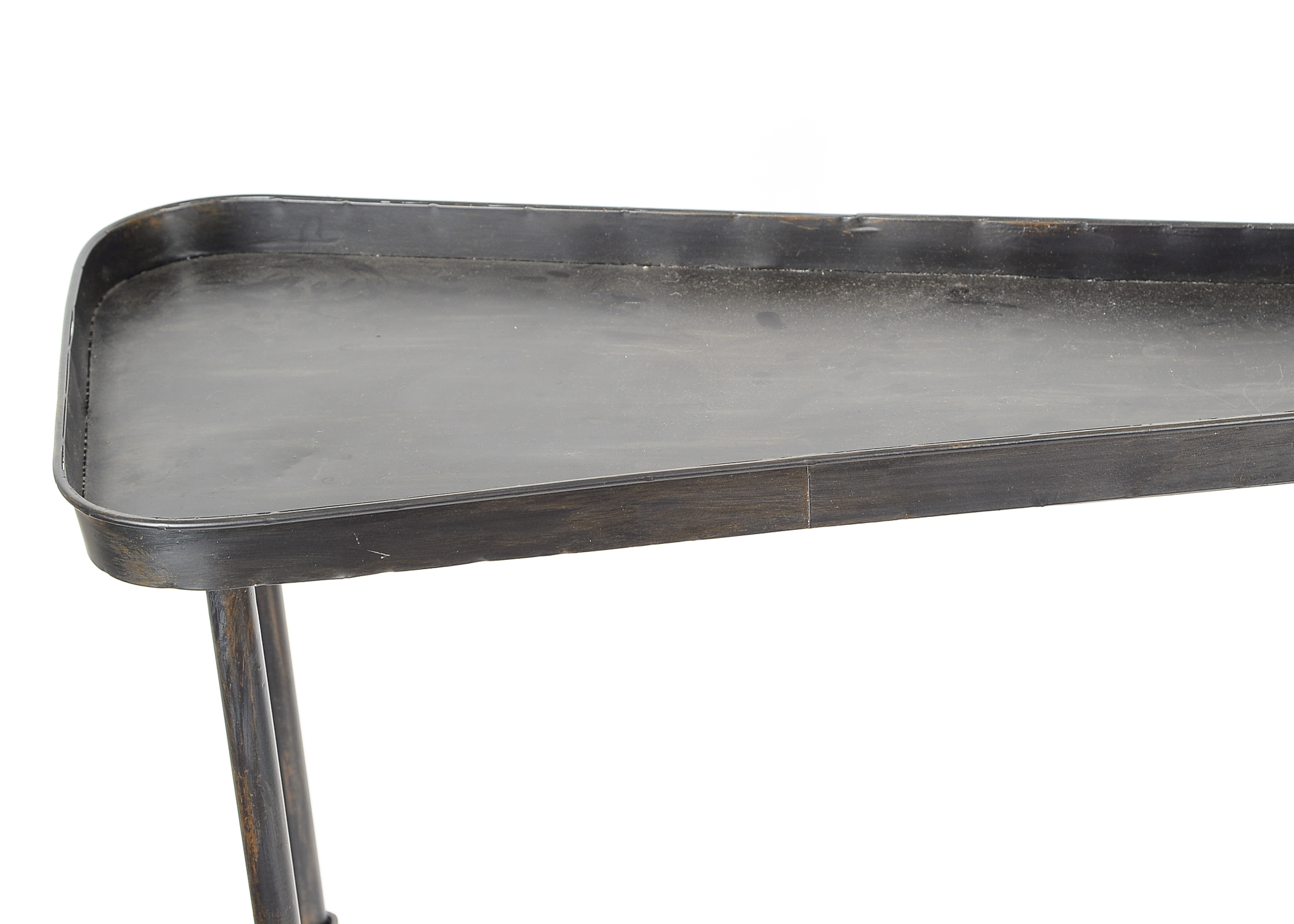 Trio of Triangular Metal Nesting Tables