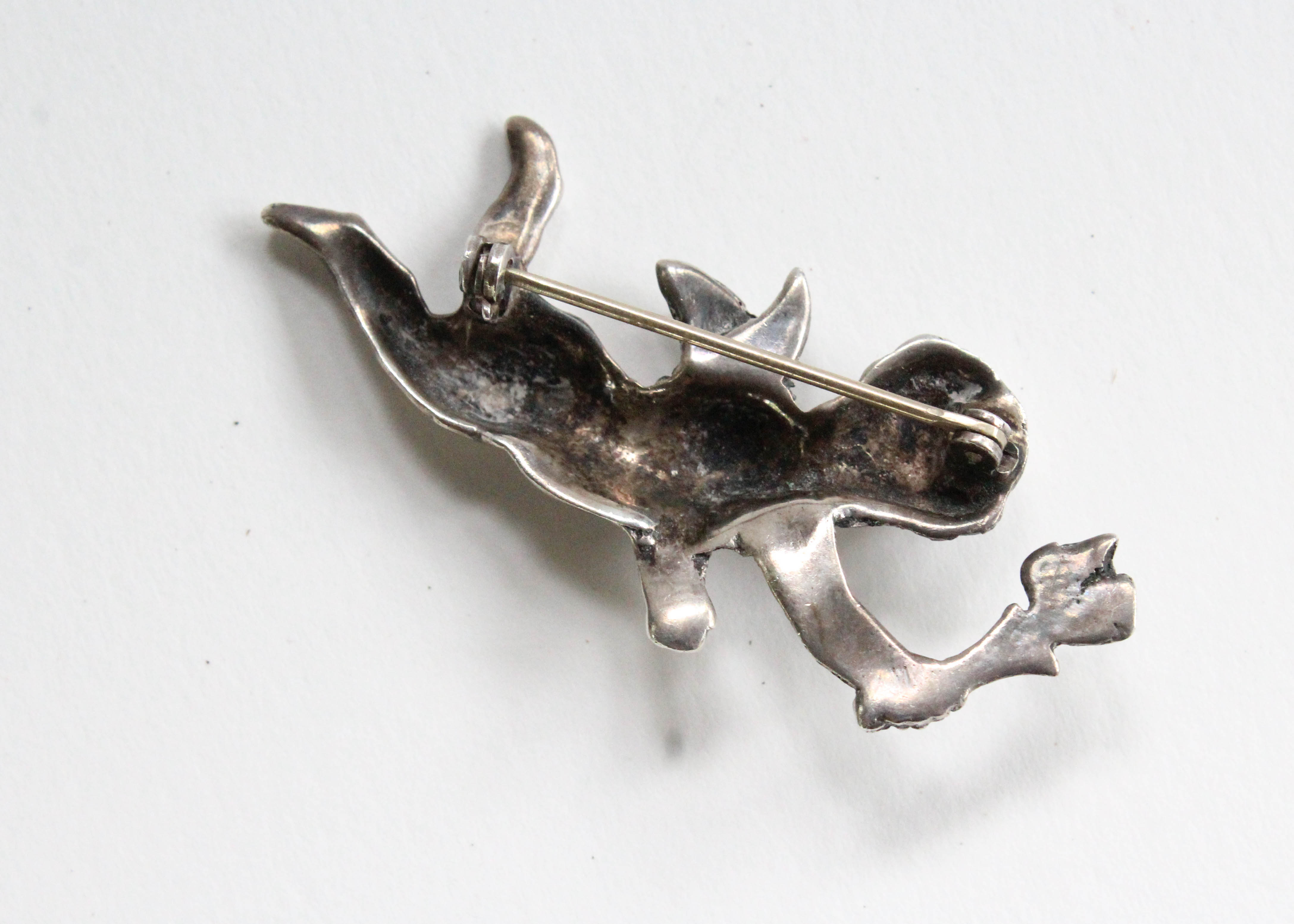 Vintage Silver Tone Cherub Pin